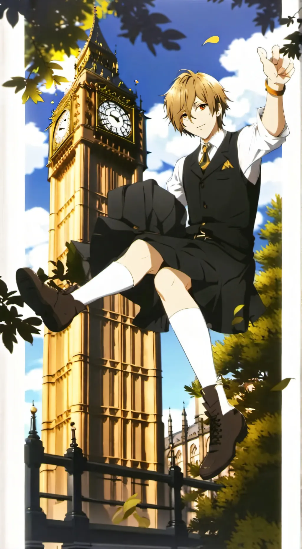 ai character: The Big ben tour background