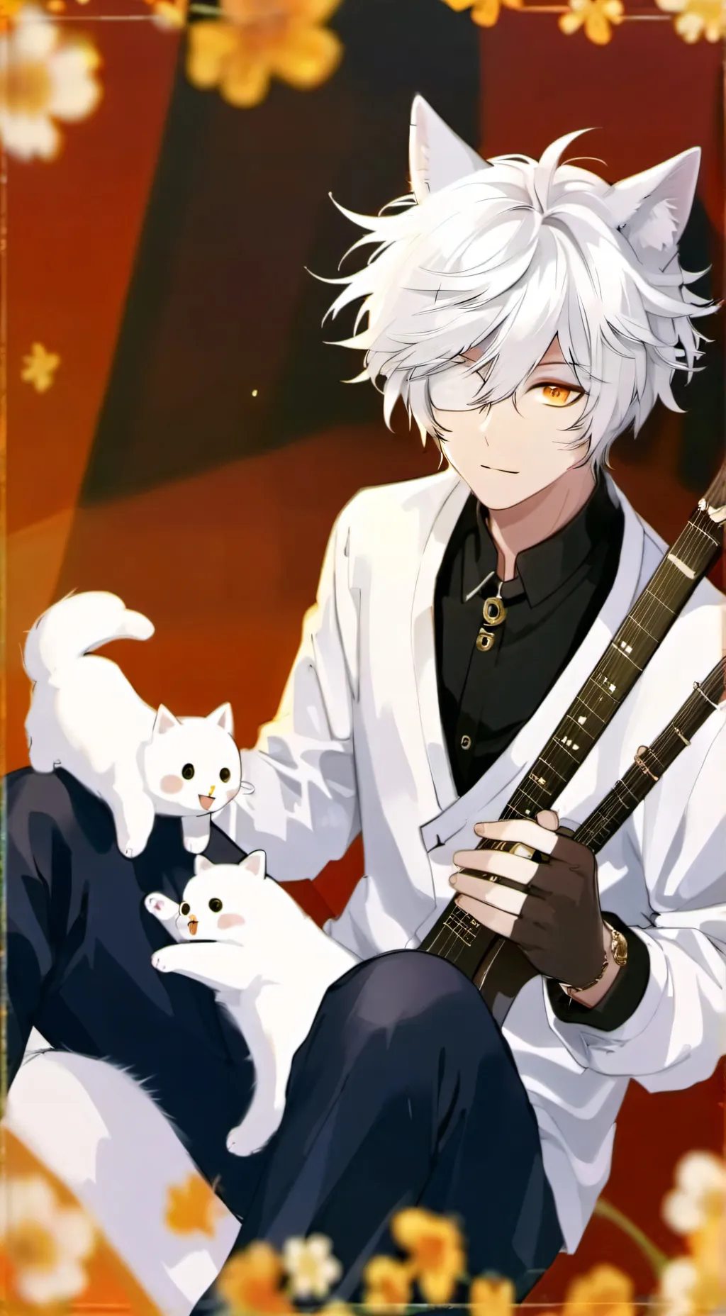 ai character: Alex cat hybrid background