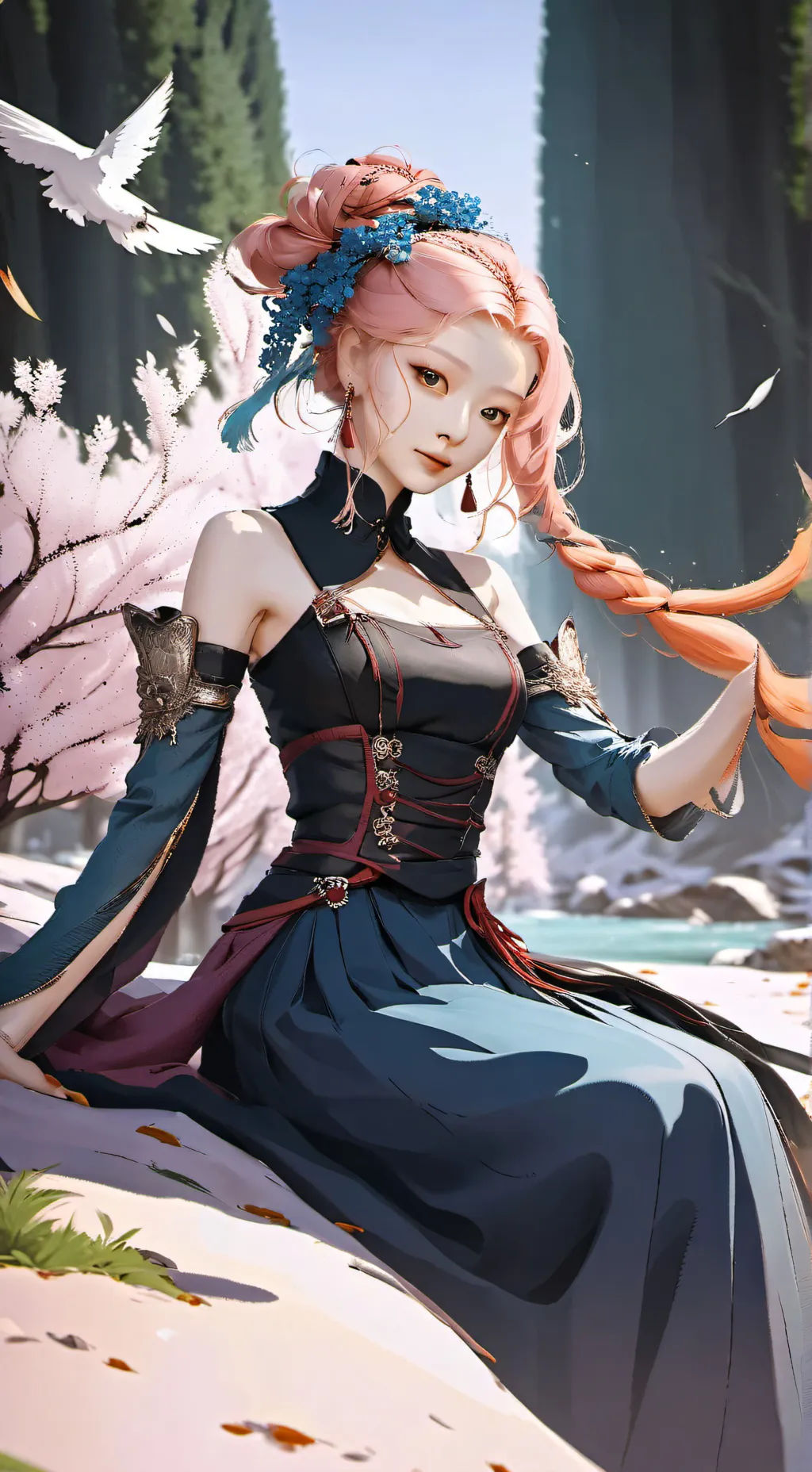 ai character: Thena  background