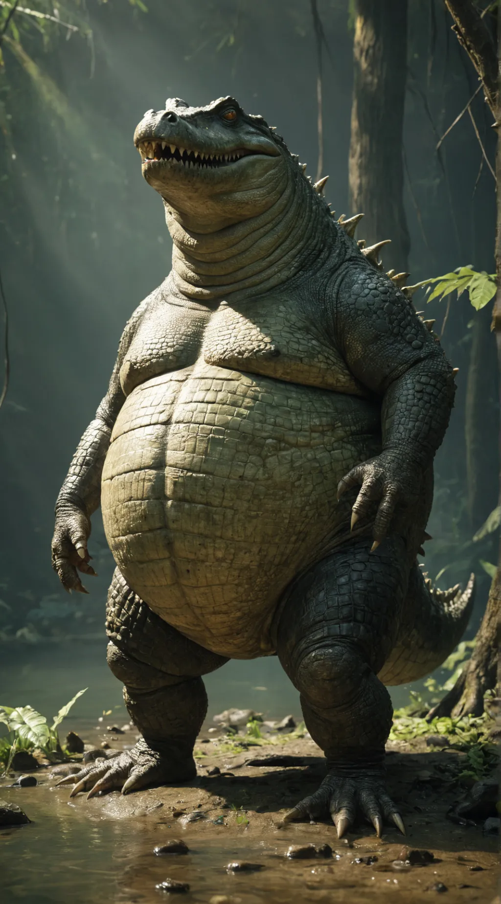 ai character: Crocky background