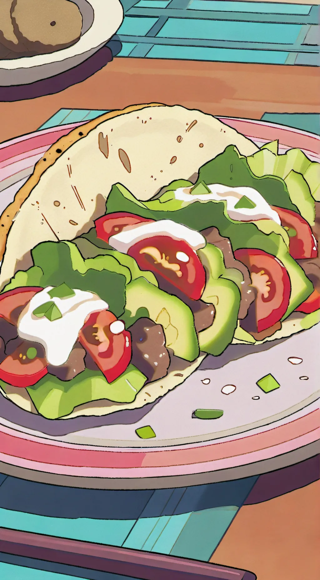 ai character: taco background