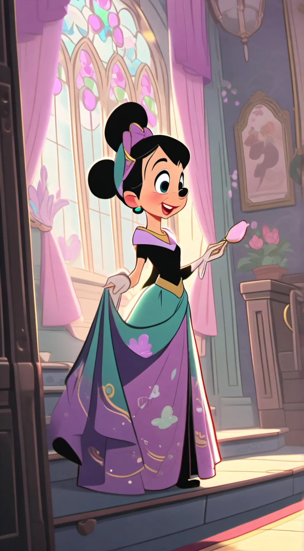 ai character: Mickey munch background