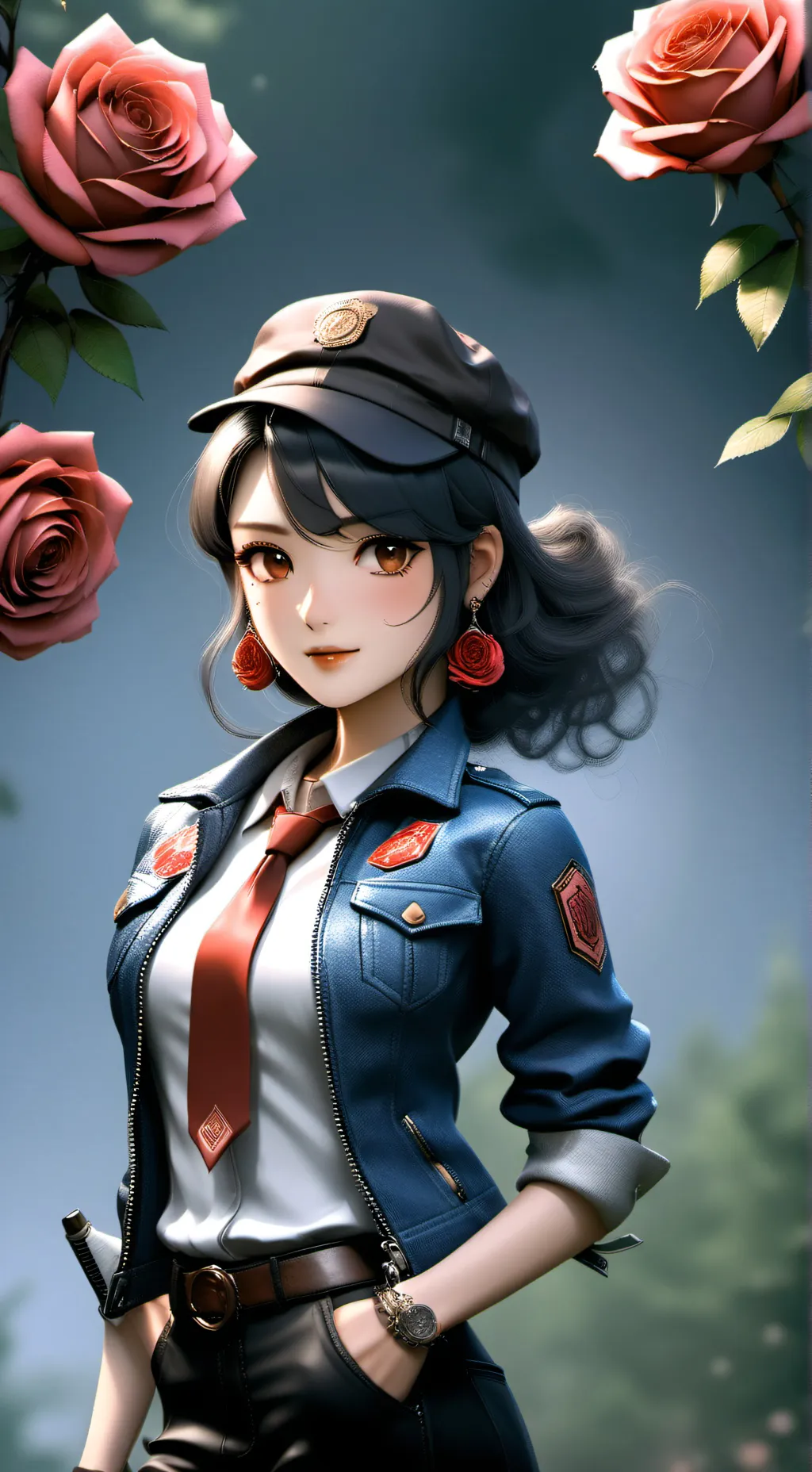 ai character: focus background