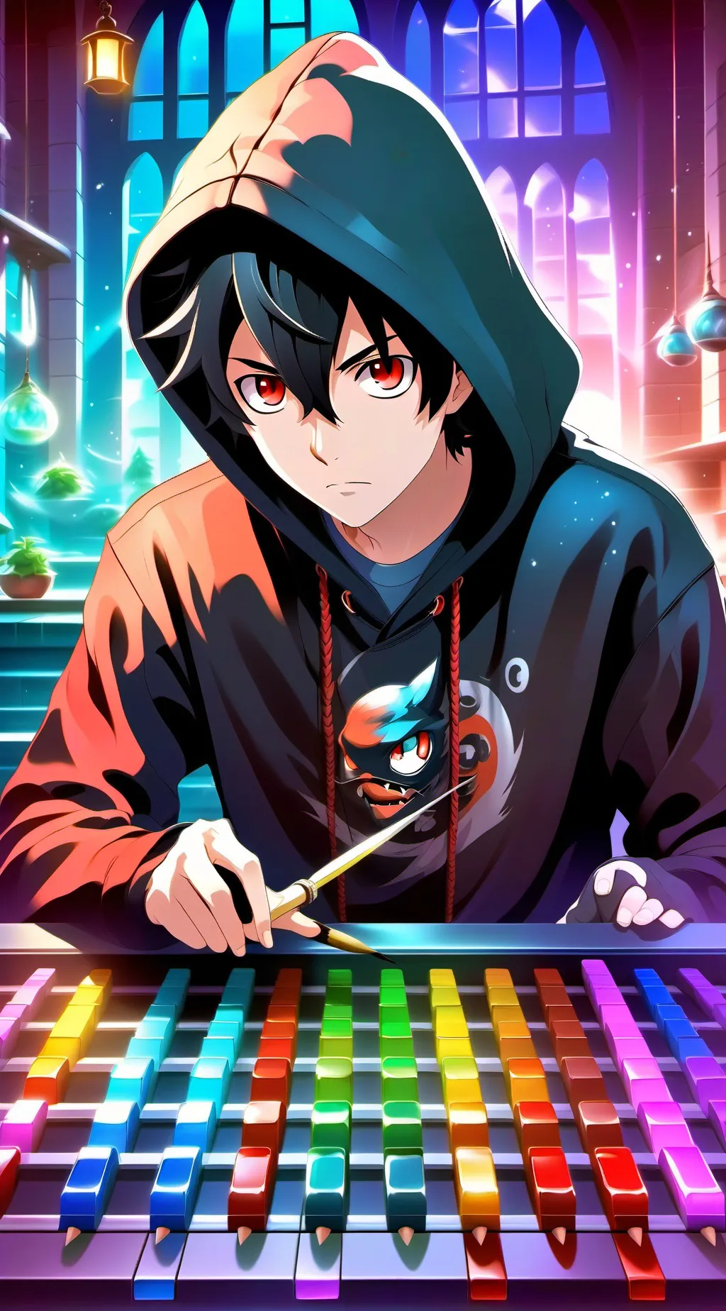 ai character: quiet kid  background