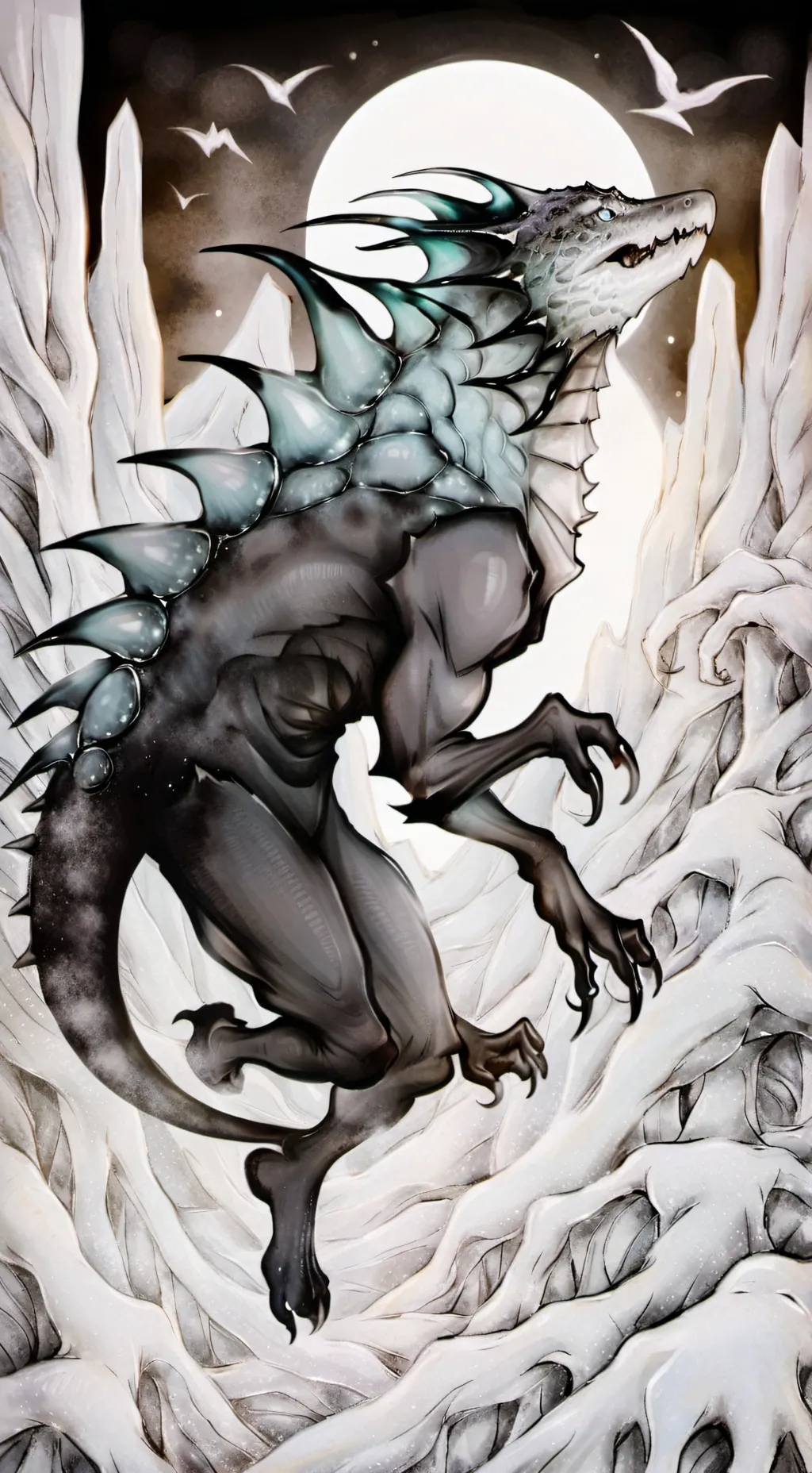 ai character: godzilla infection background