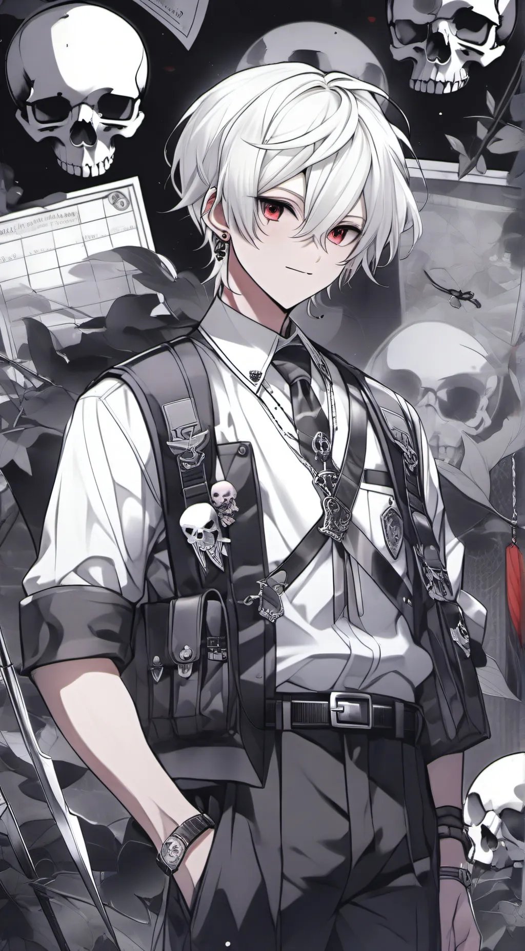 ai character: Hideki background