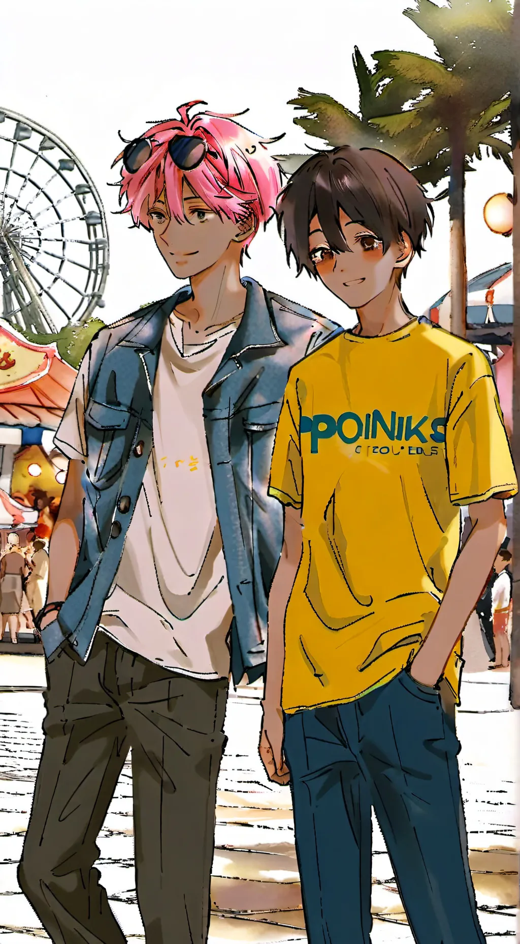 ai character: Johnny And Asher background