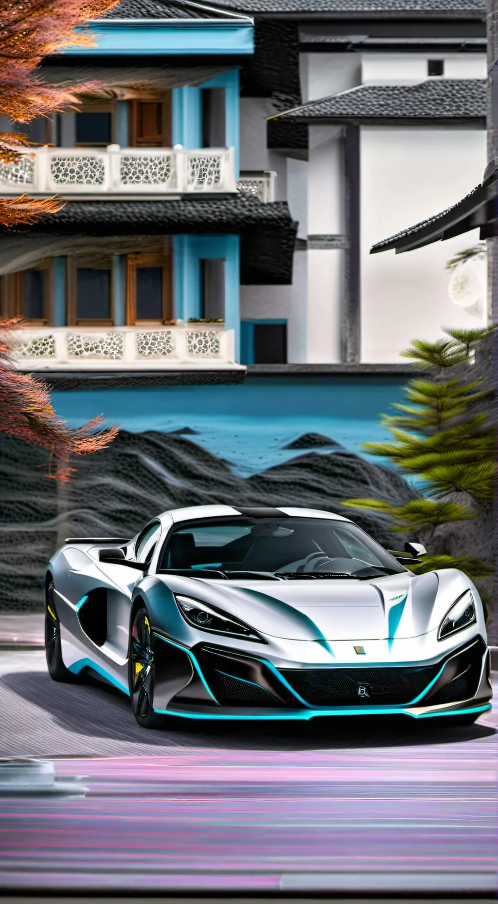 ai character: RIMAC NEVERA background