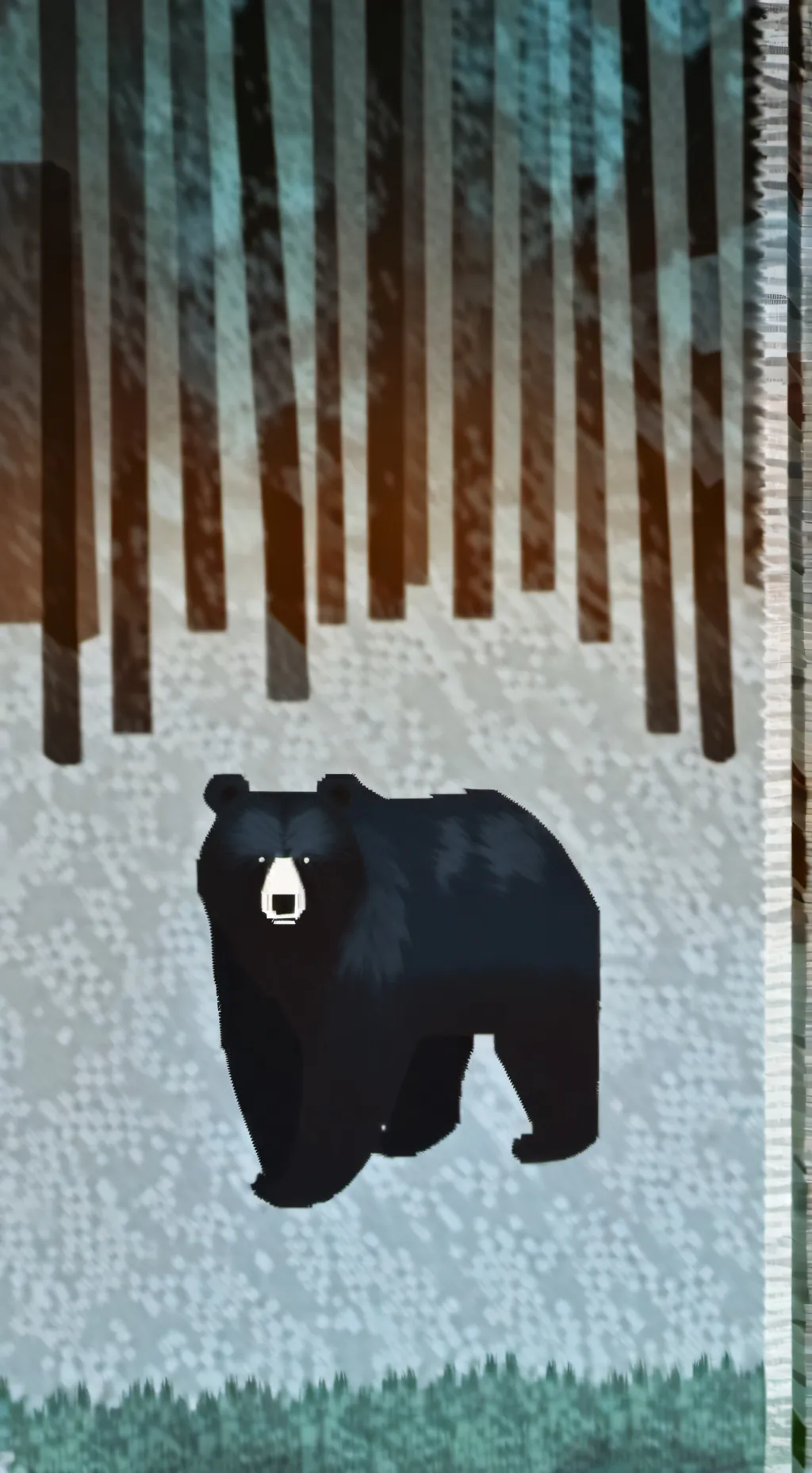 ai character: black bear background