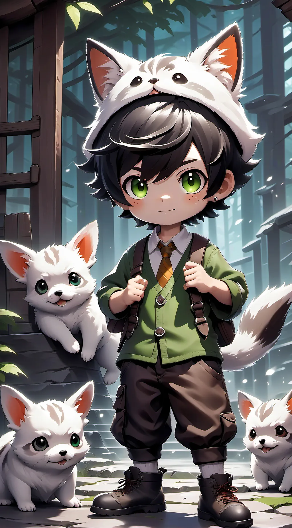 ai character: maky background