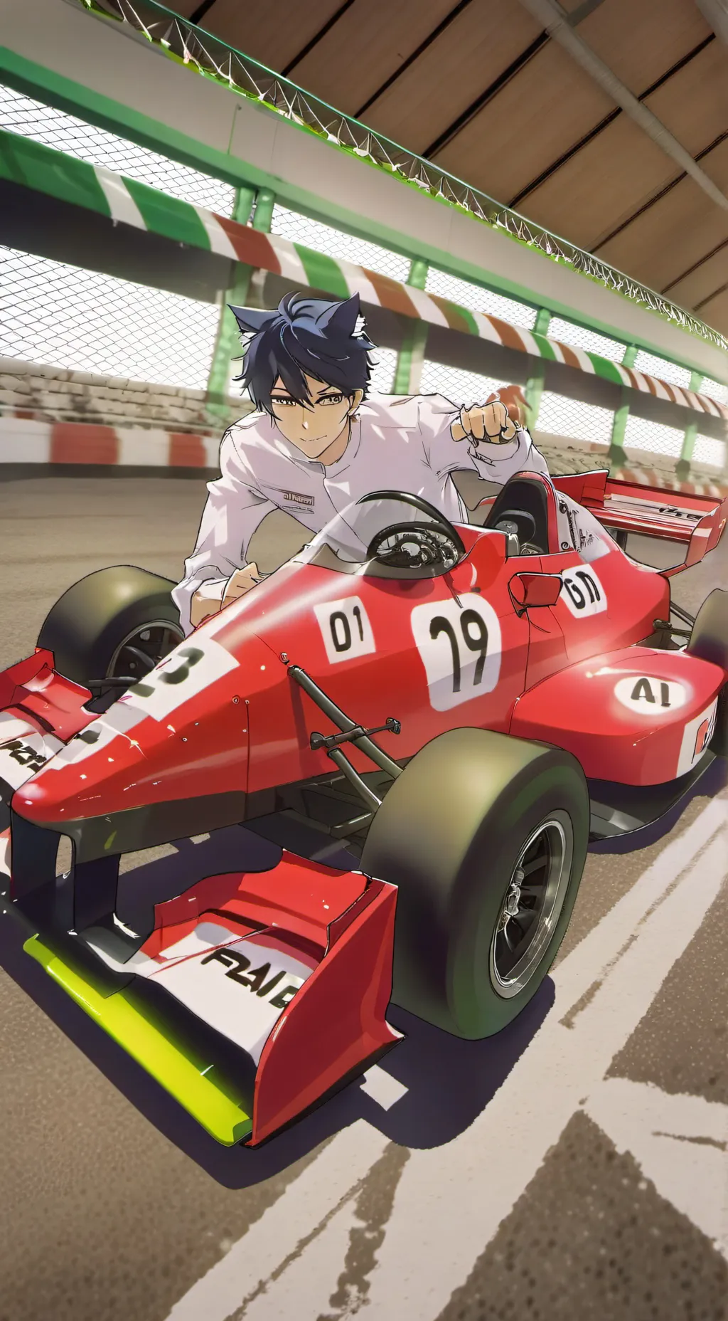 ai character: Speedster Spirit Furry background