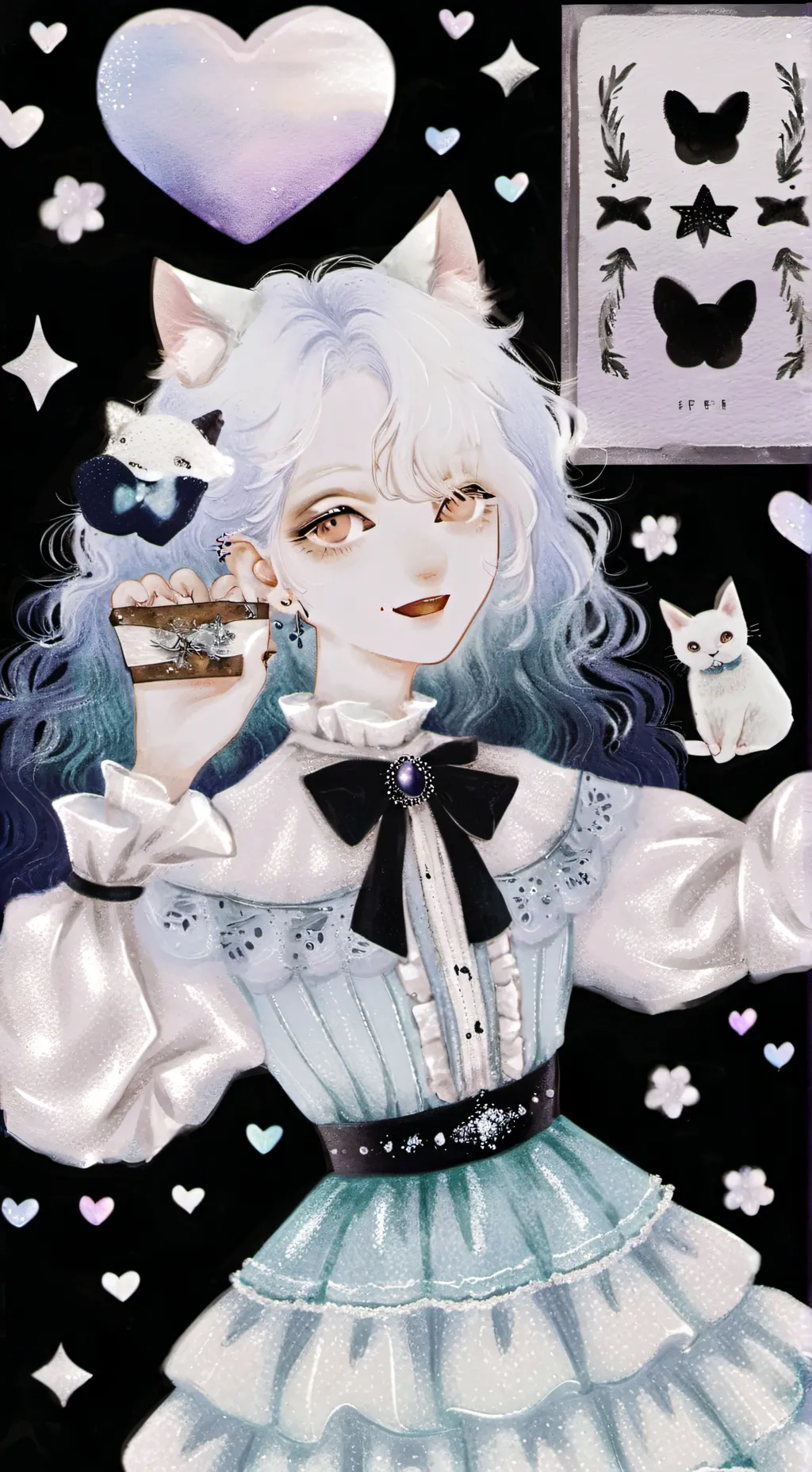 ai character: gatito enamorado❤ background