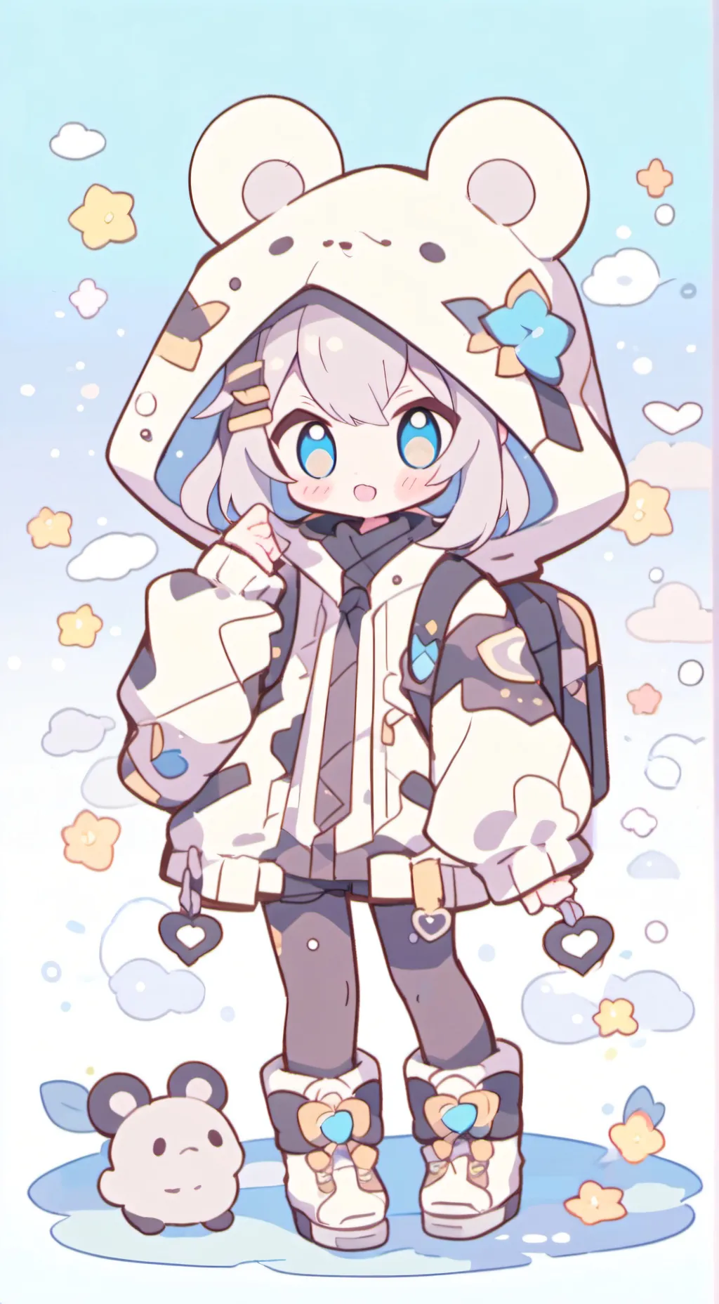 ai character: Moon background