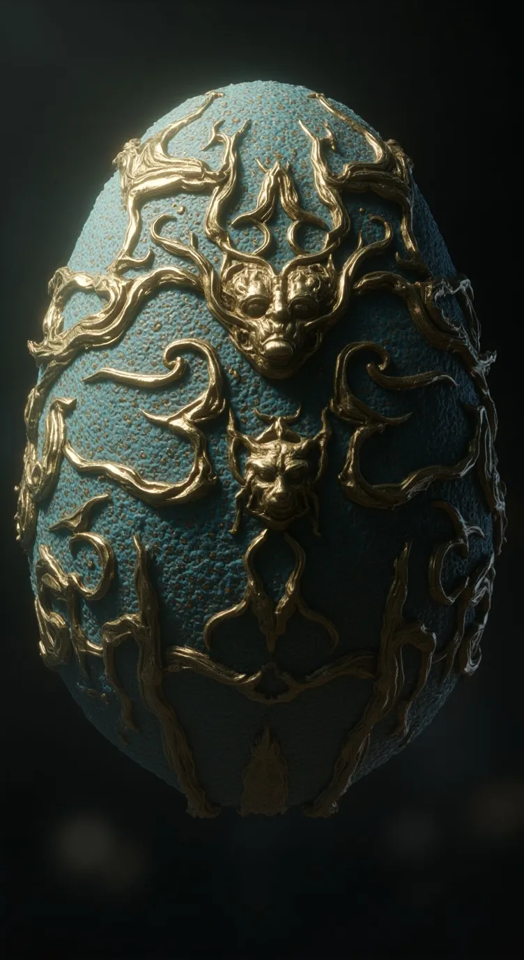ai character: Dragon egg background