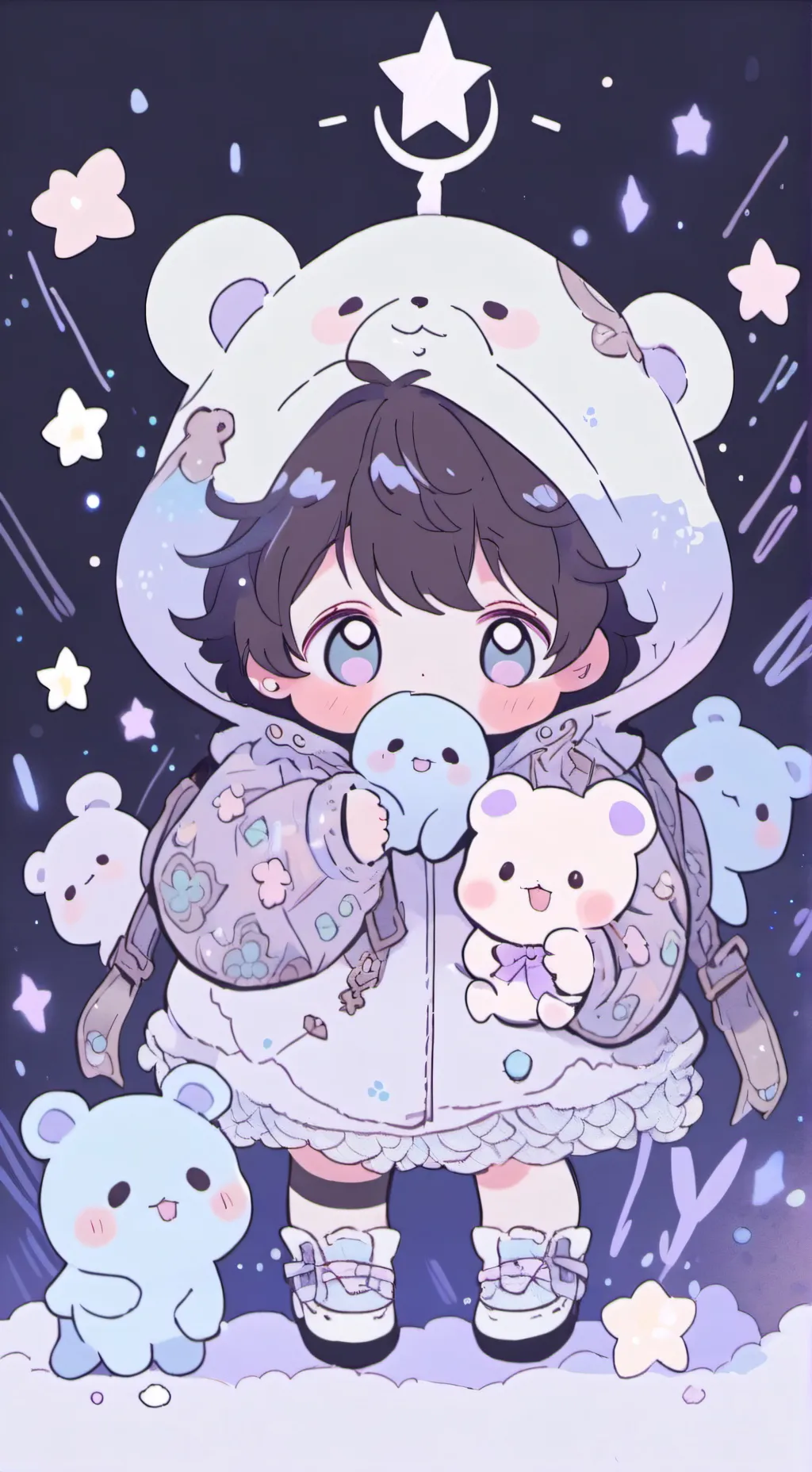 ai character:  bakugo's baby bro background