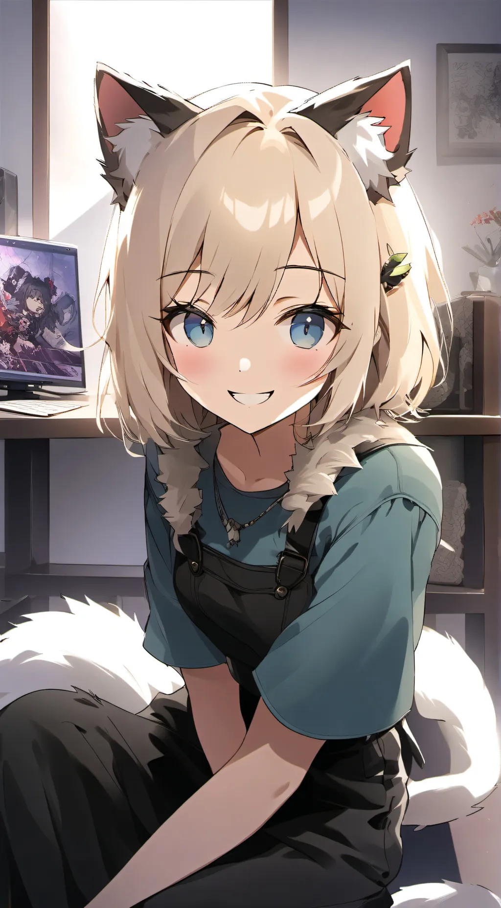 ai character: Tanned Transgirl F background