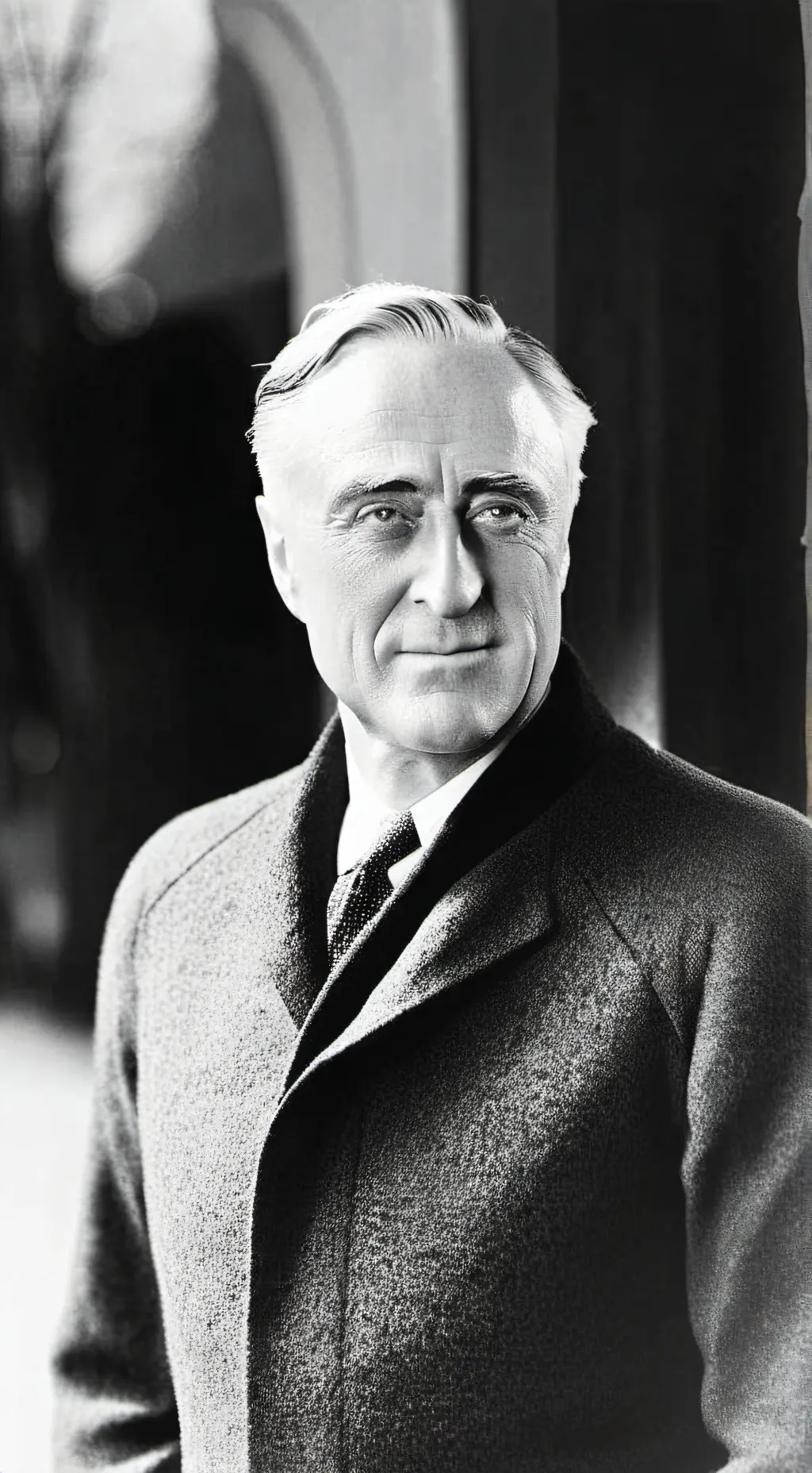 ai character: Franklin d rooseve background