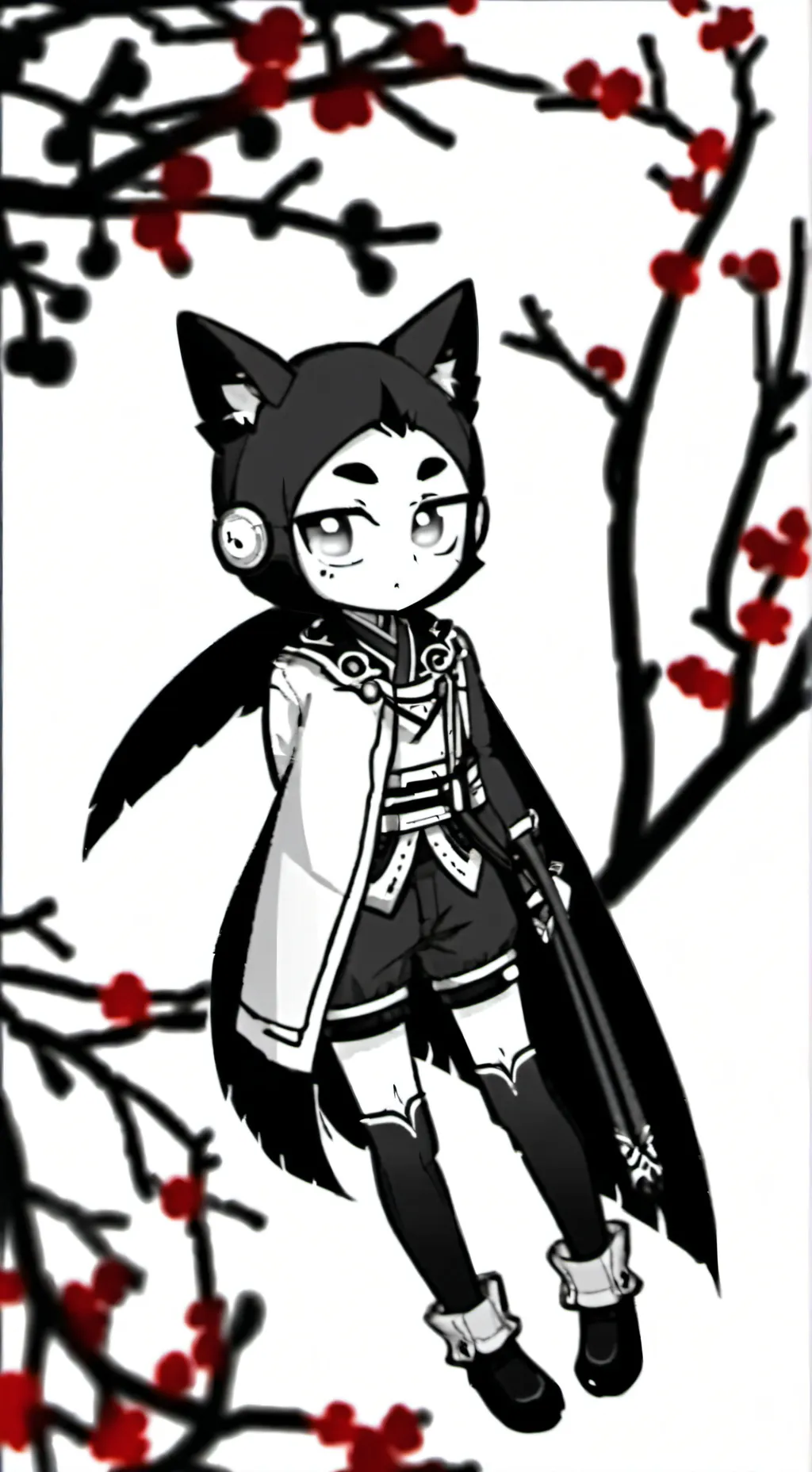 ai character: ☆grey☆ background