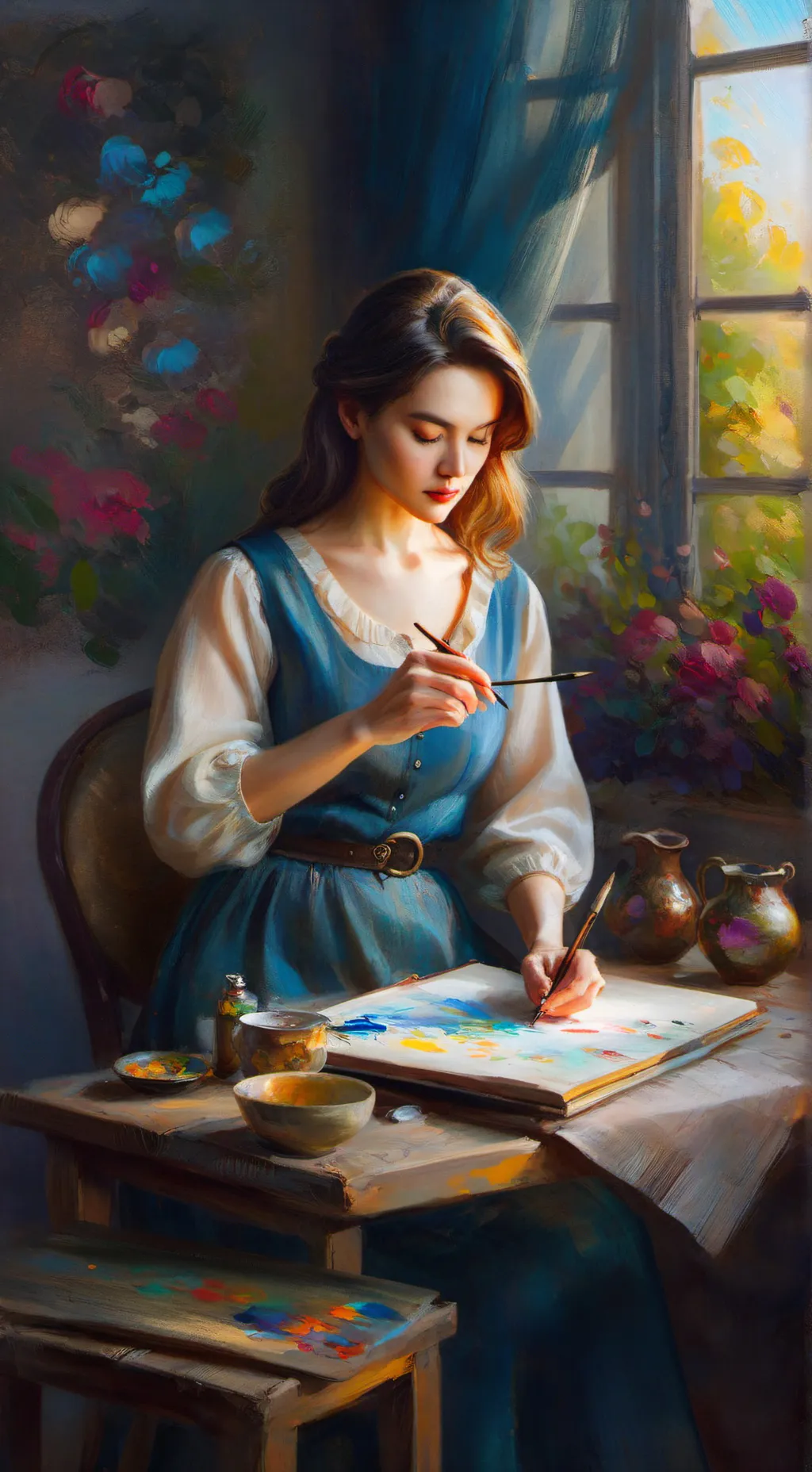 ai character: Painter 👨‍🎨  background