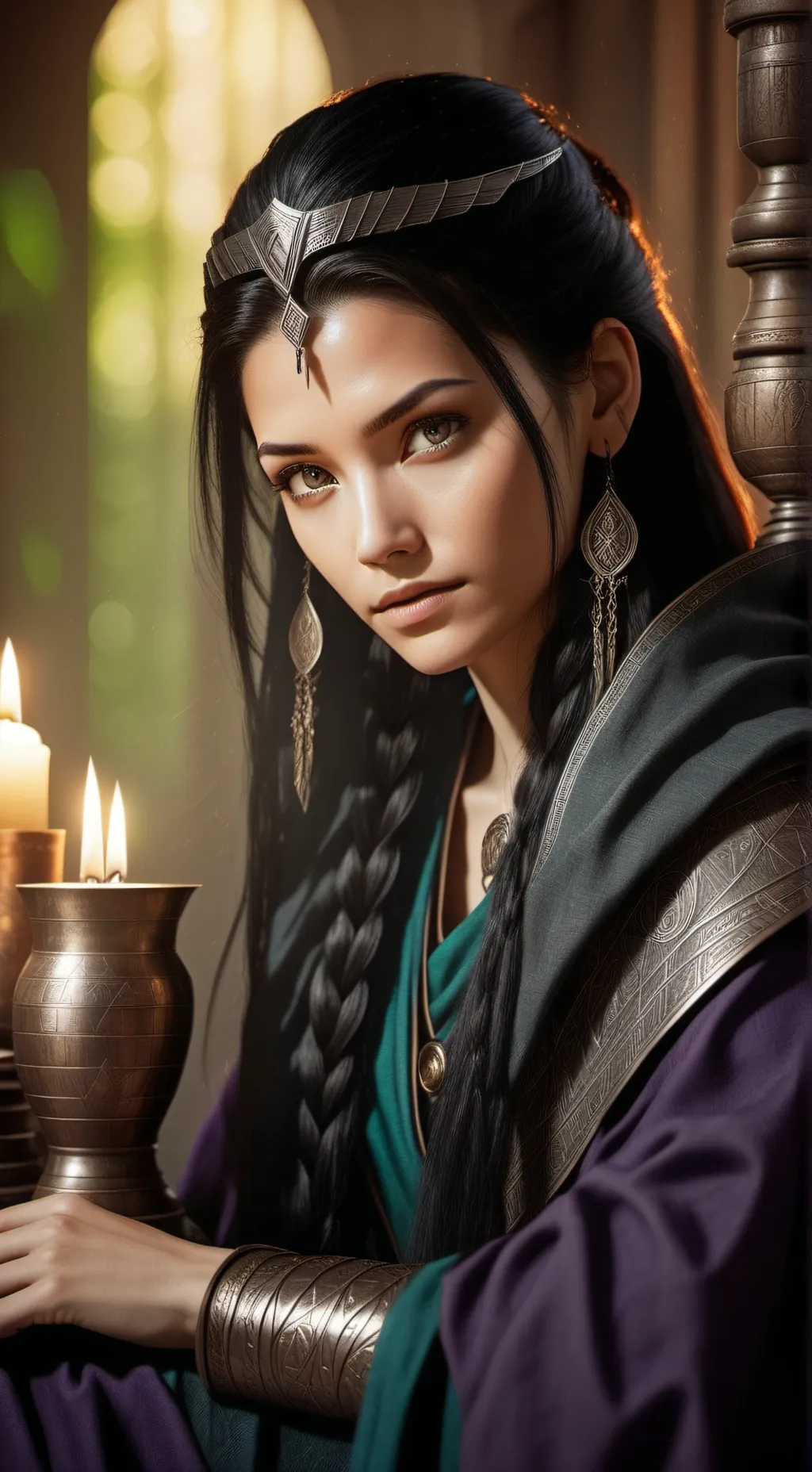 ai character: Athena Darkwood background