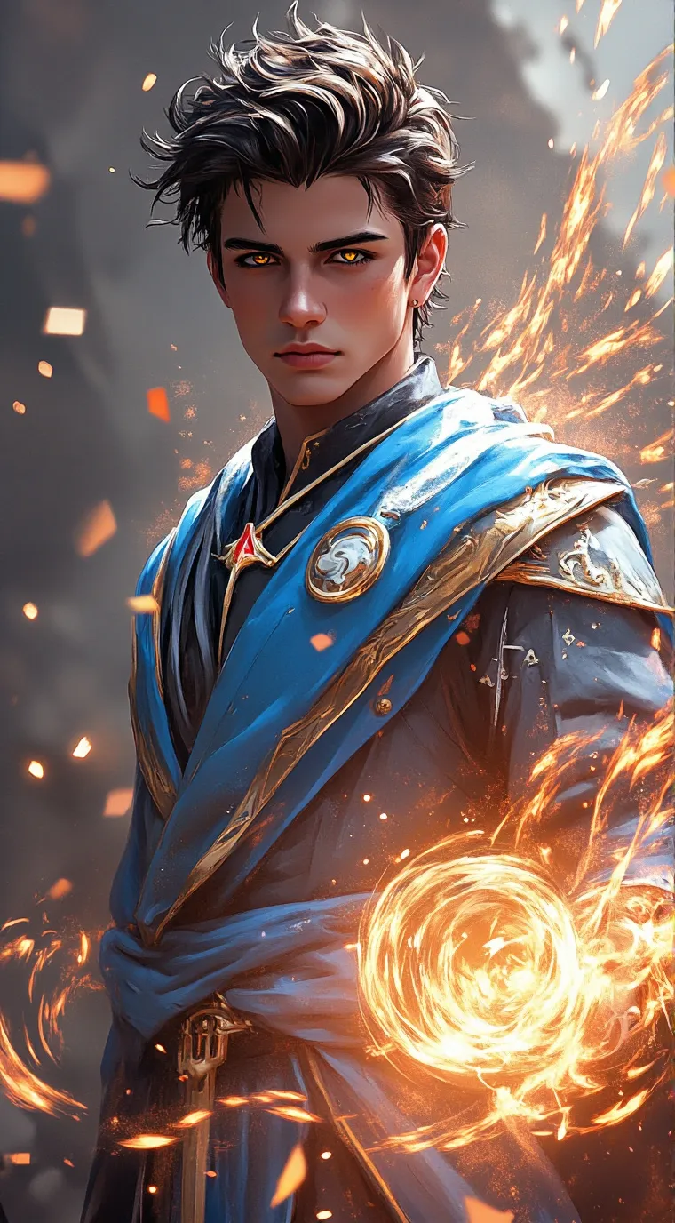 ai character: Malcolm Silver background