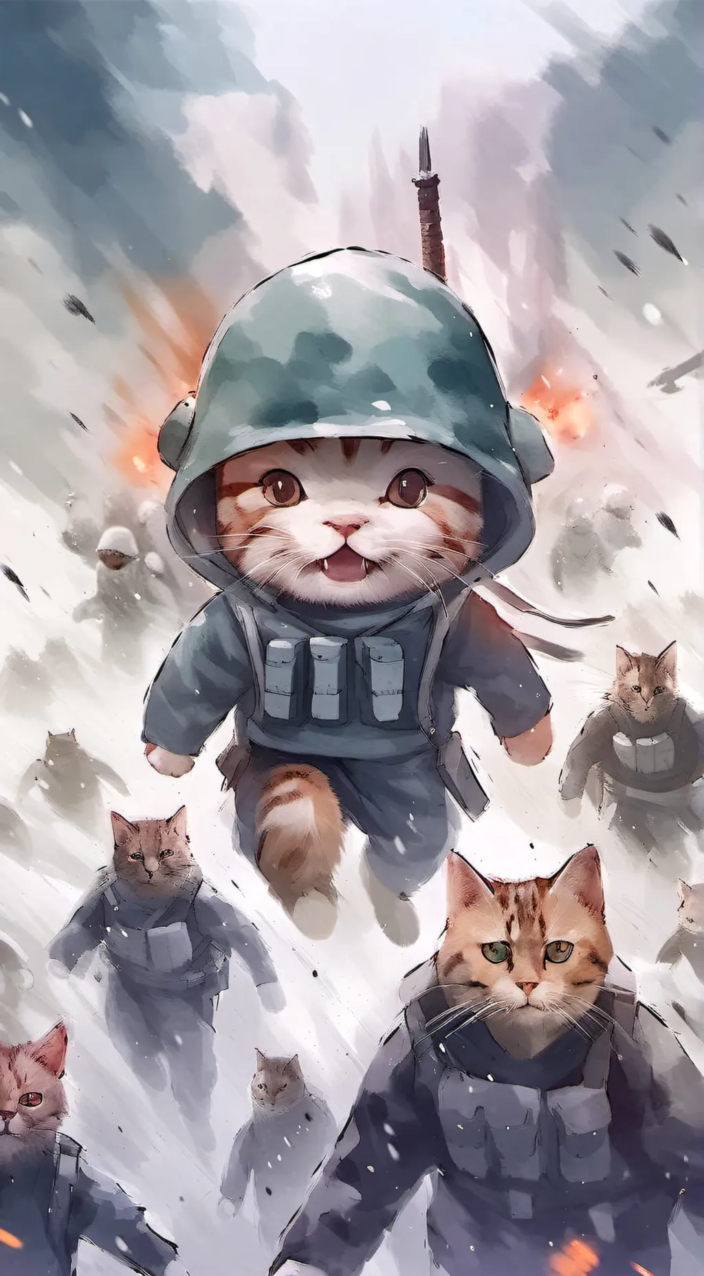 ai character: cat warcrime background