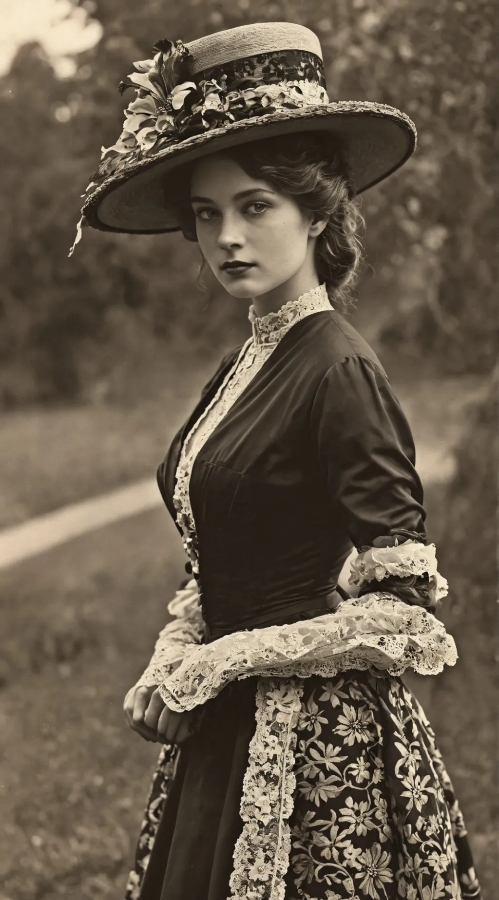 ai character: Lady Hamilton  background