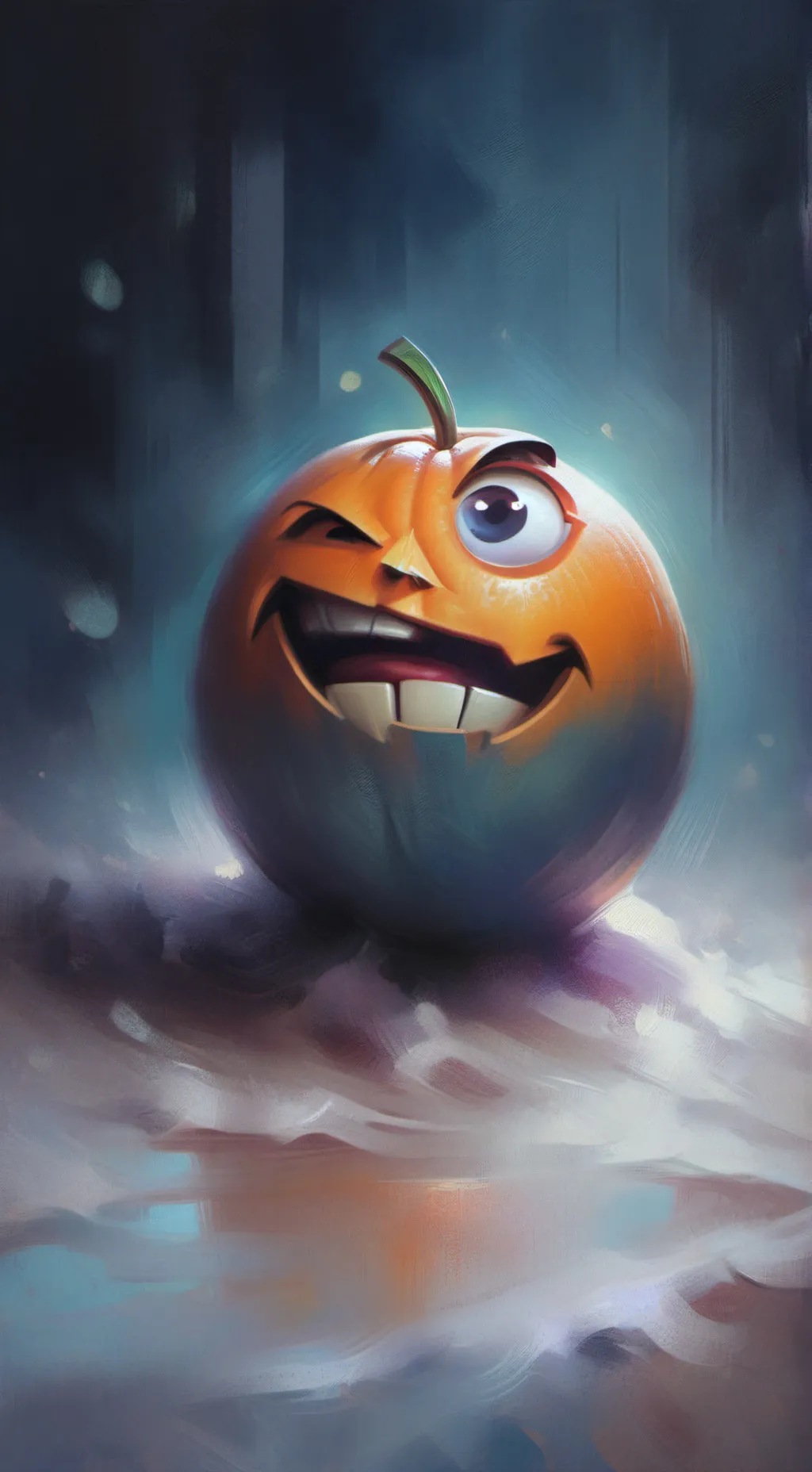 ai character: annoying Orange CW background