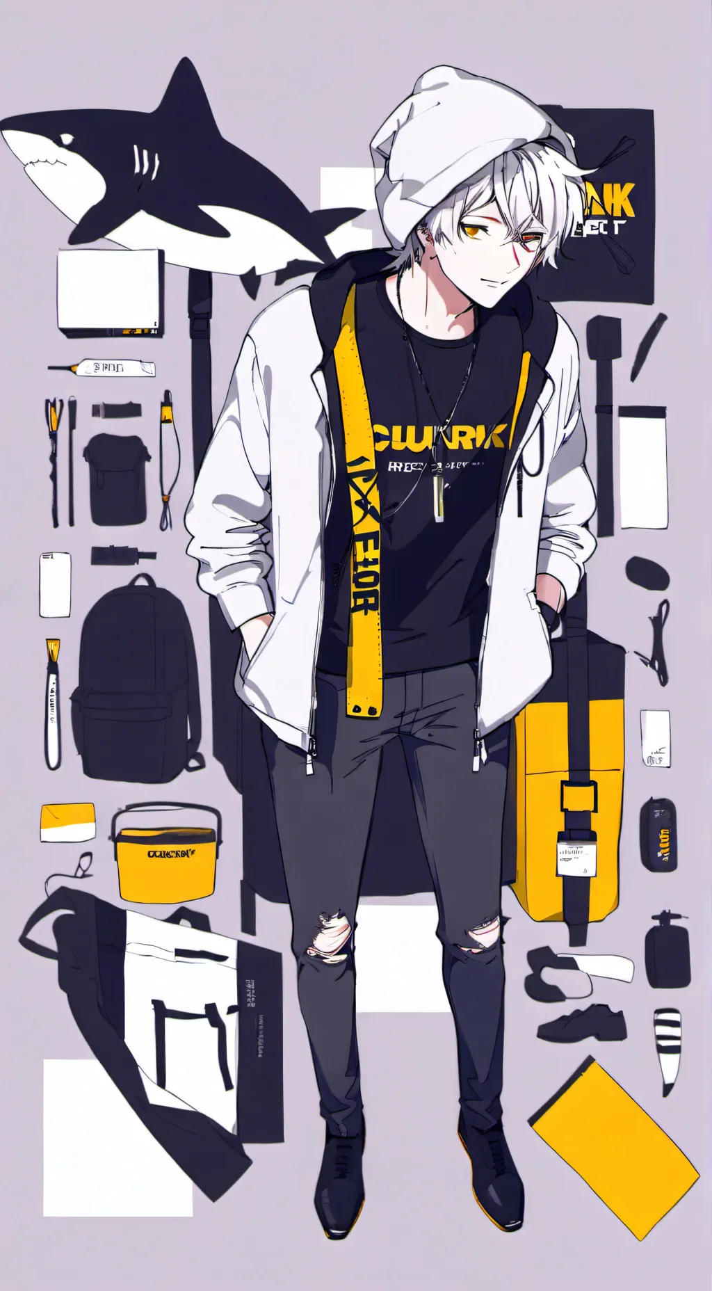 ai character: Sharkboy background