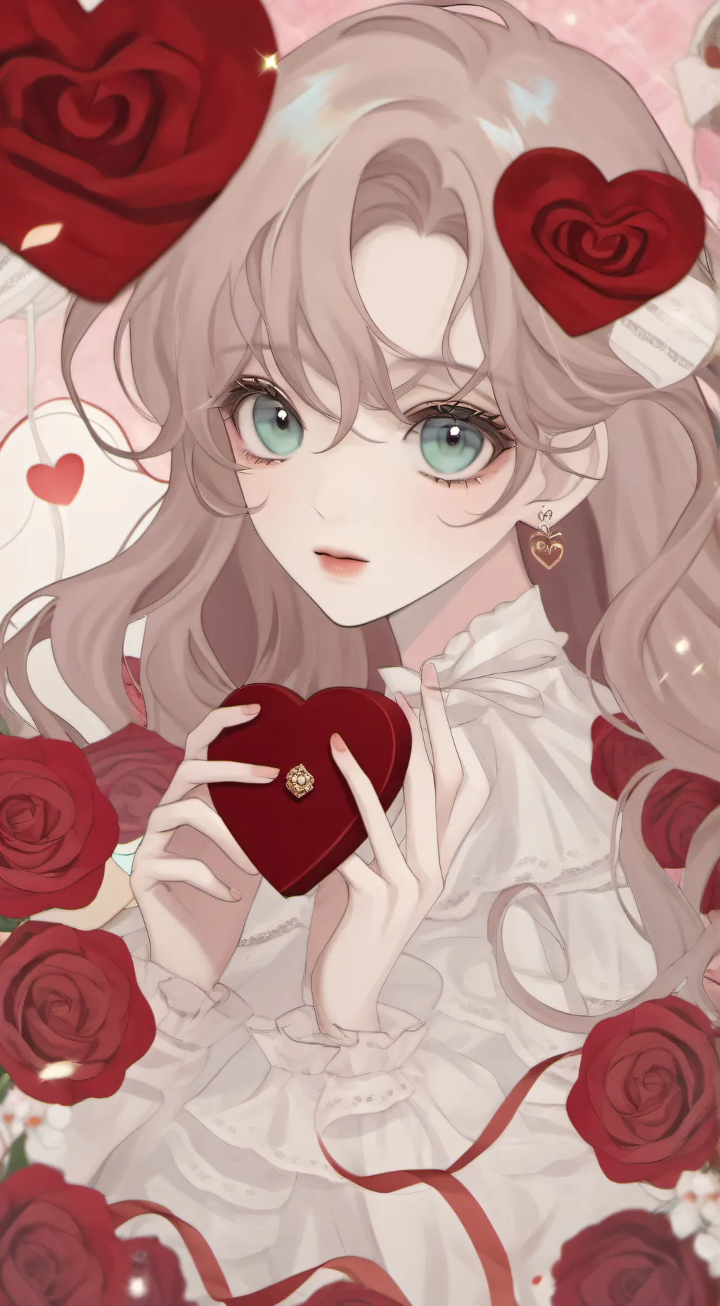 ai character: San Valentín  background