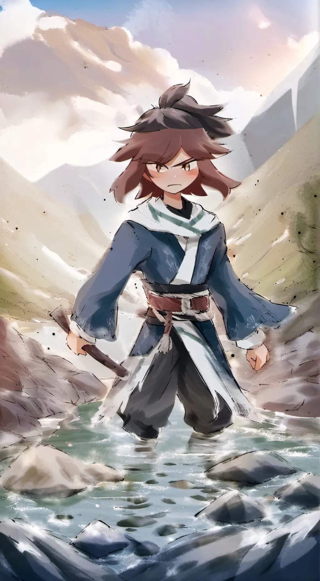 ai character: Oliver is bleeding background