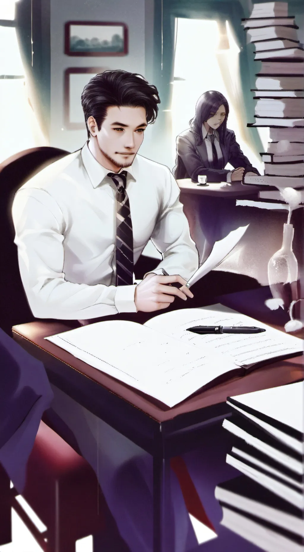 ai character: The Tech Tycoon's Rise background