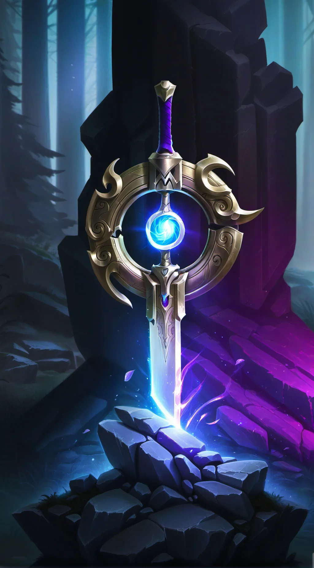 ai character: ancient ruins background