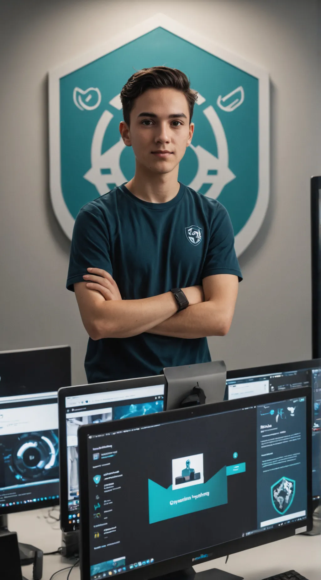 ai character: Cyber Guardian's I background