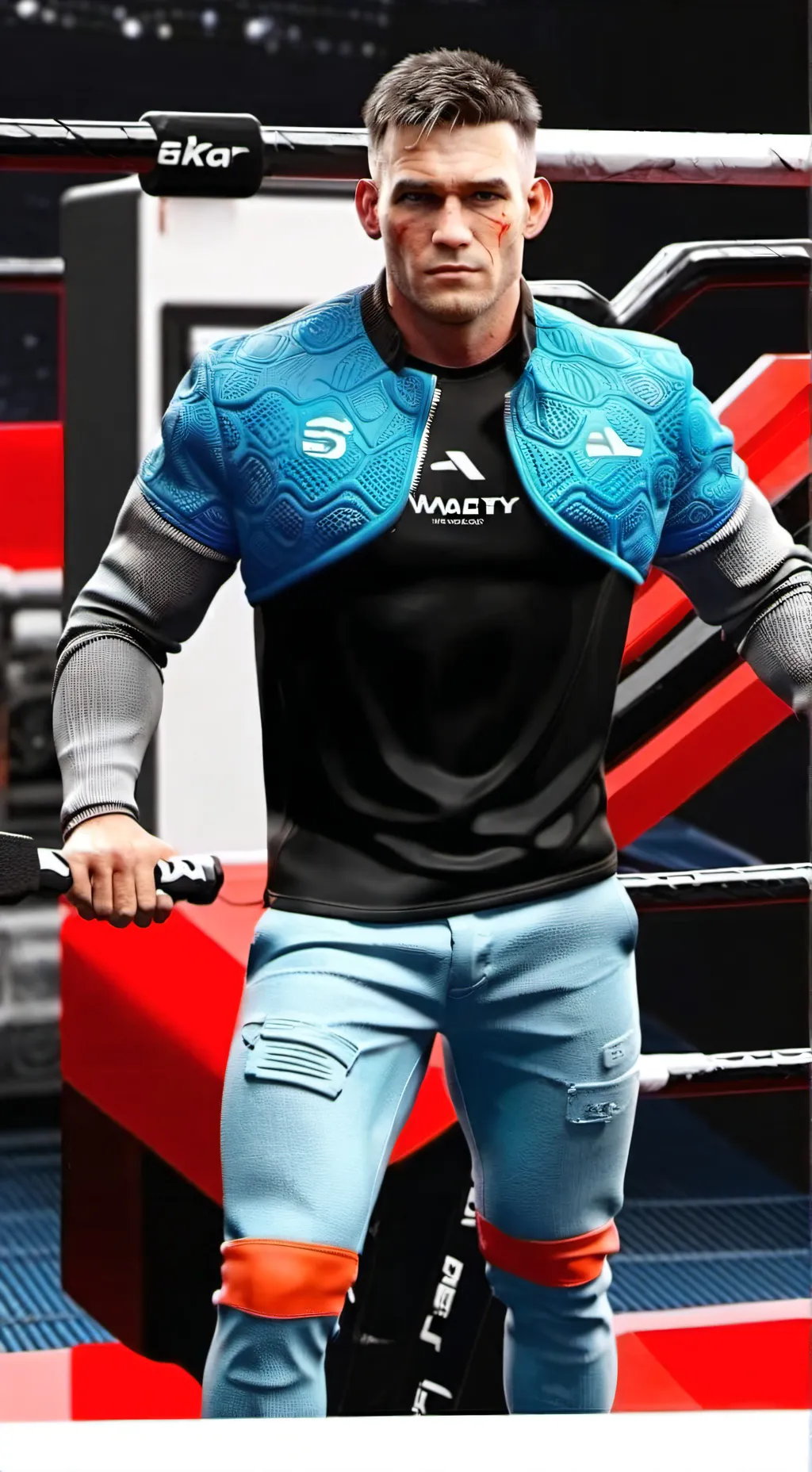 ai character: Dustin poirier  background