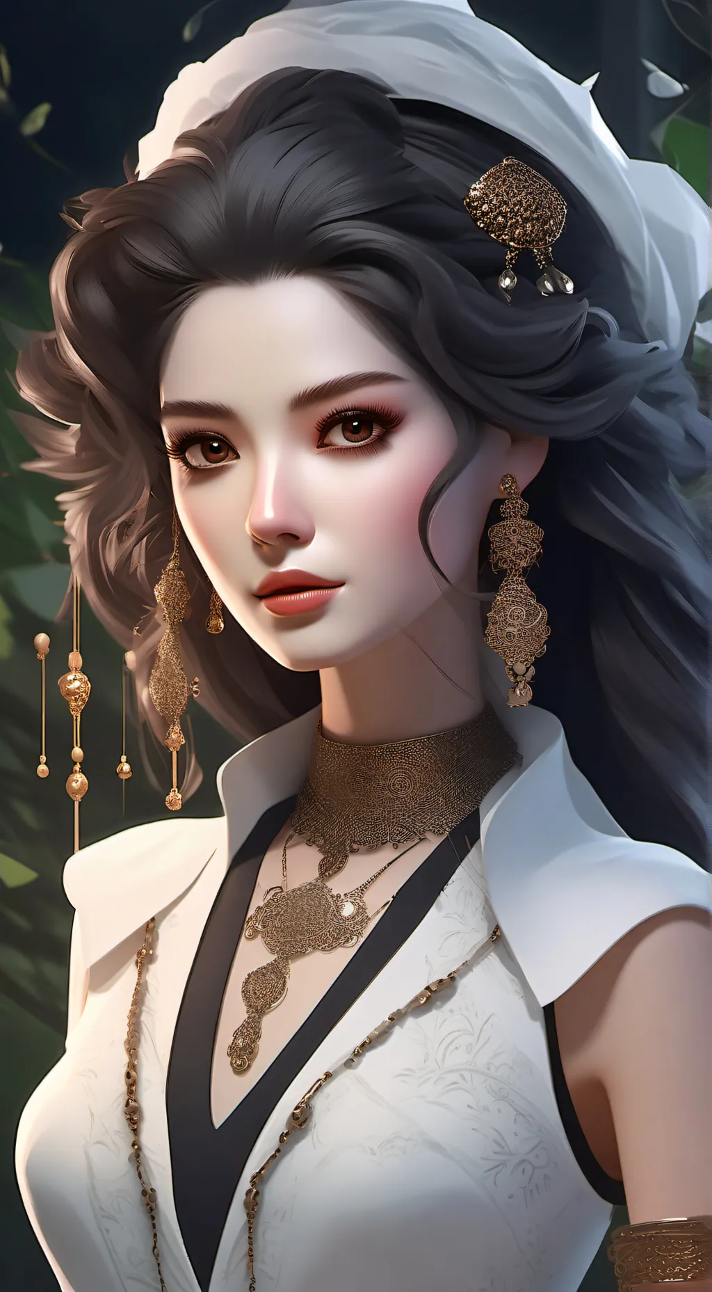 ai character: Leaf background