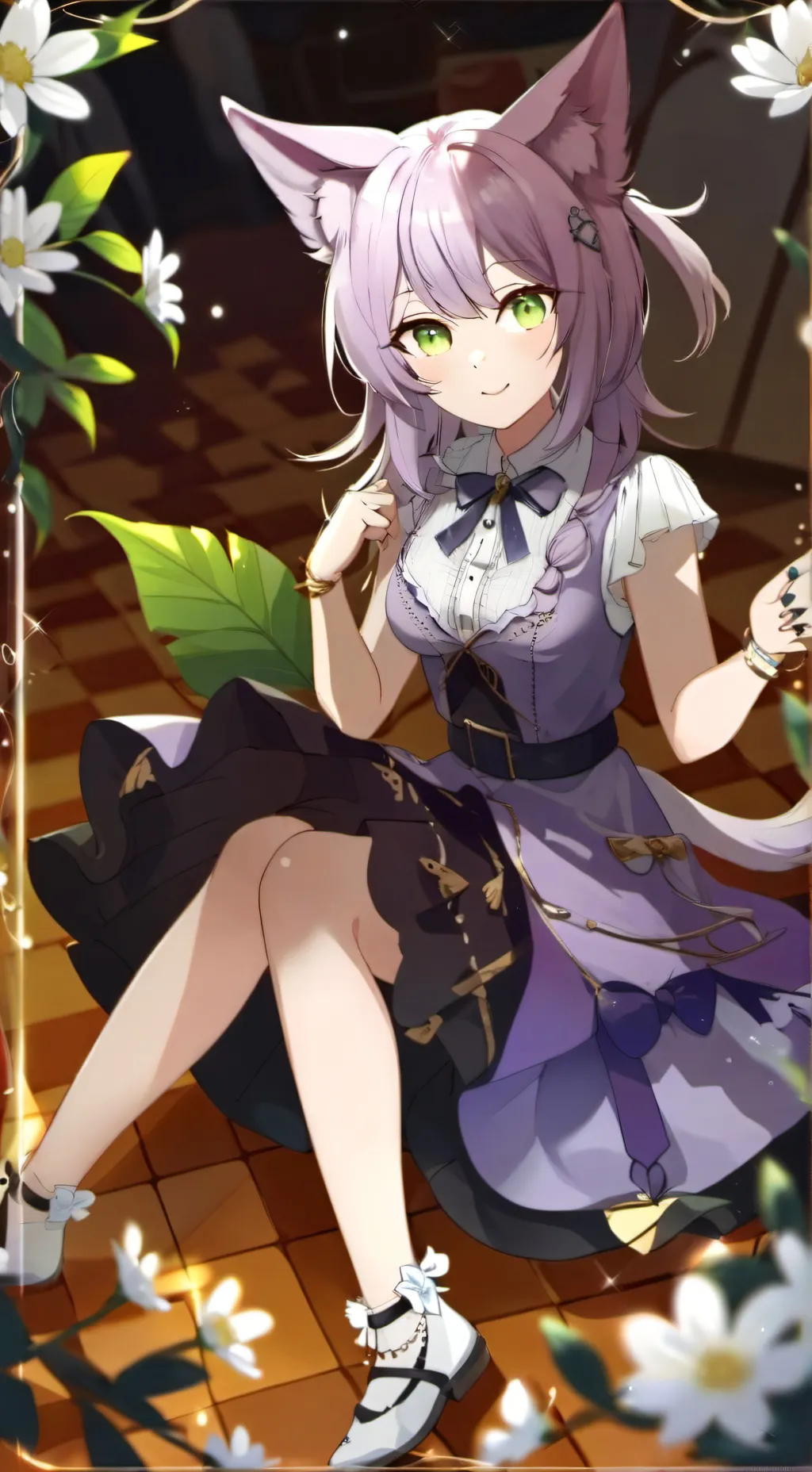 ai character: Ticklish ivy background