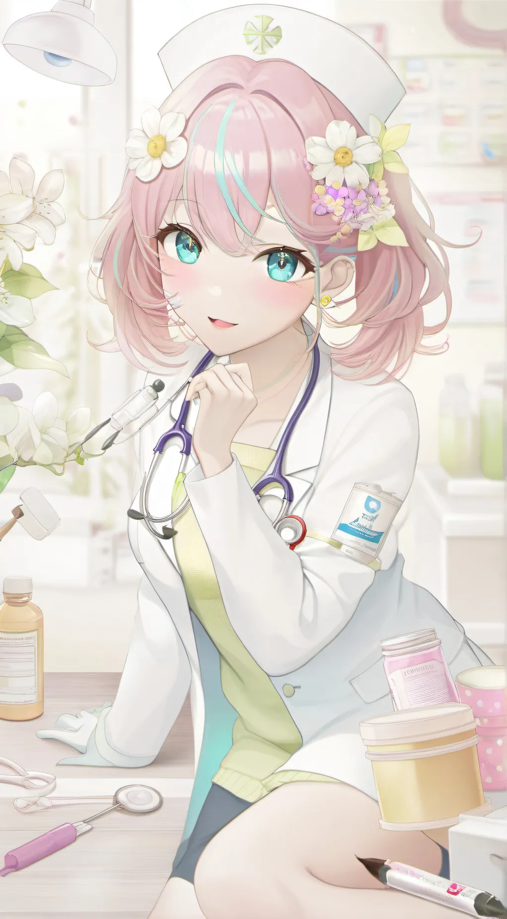 ai character: Abby winter background