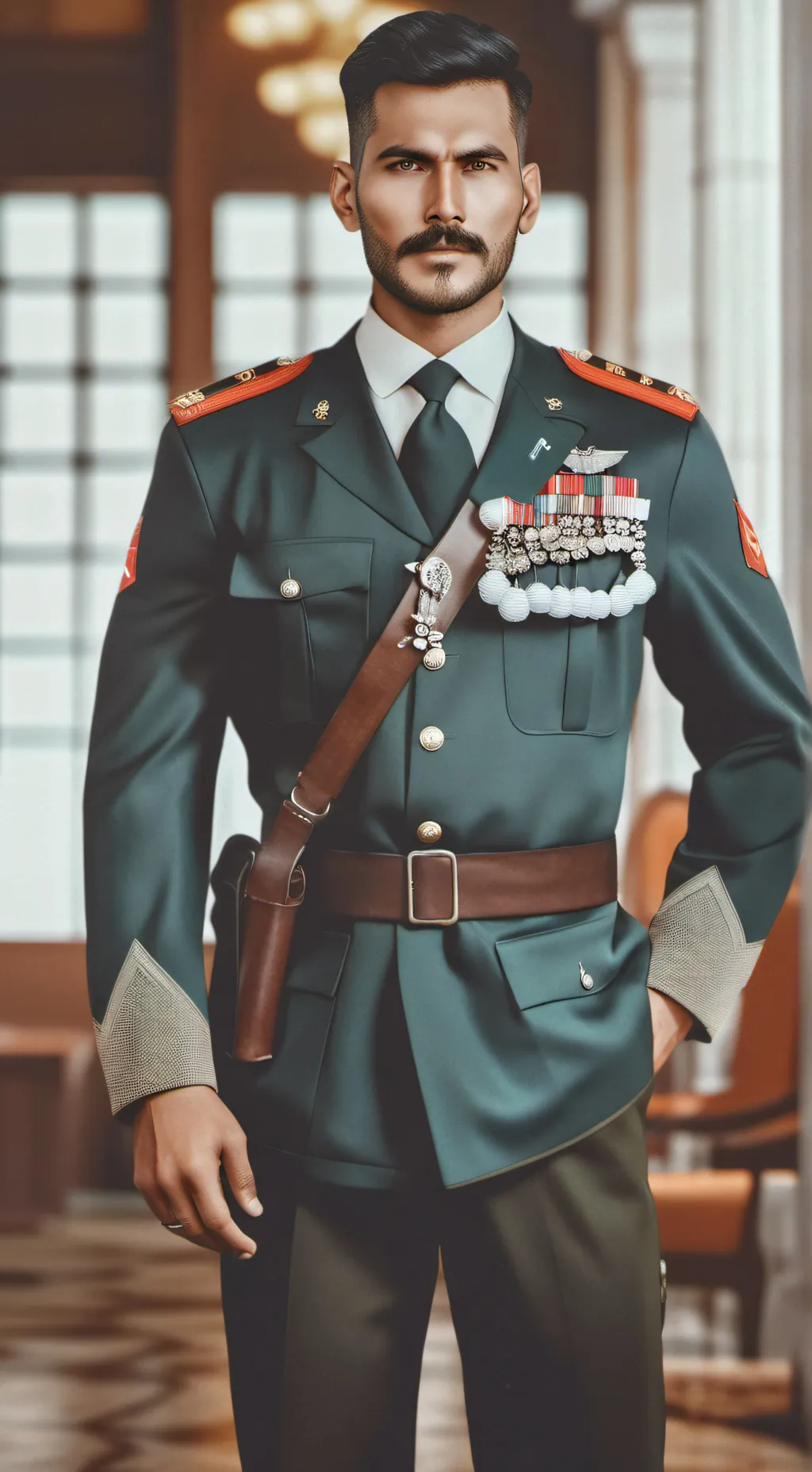 ai character: George miller  background