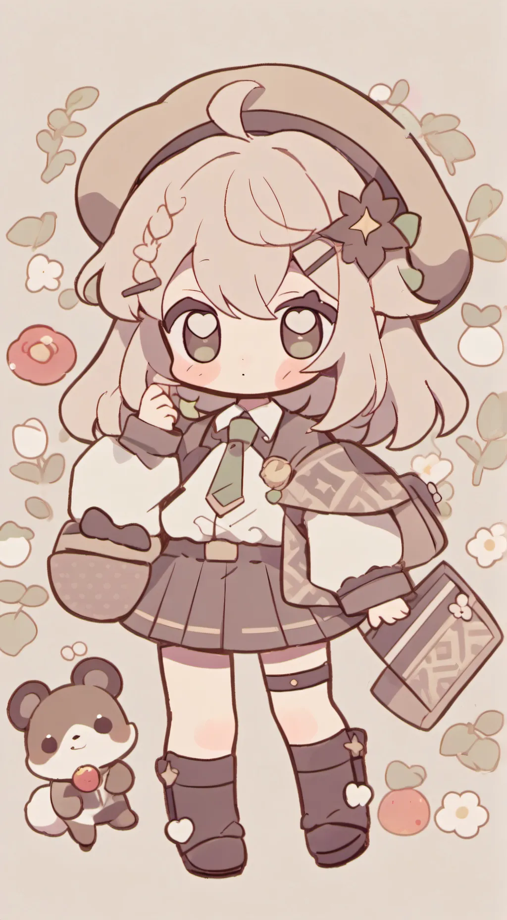 ai character: hija recién nacid background