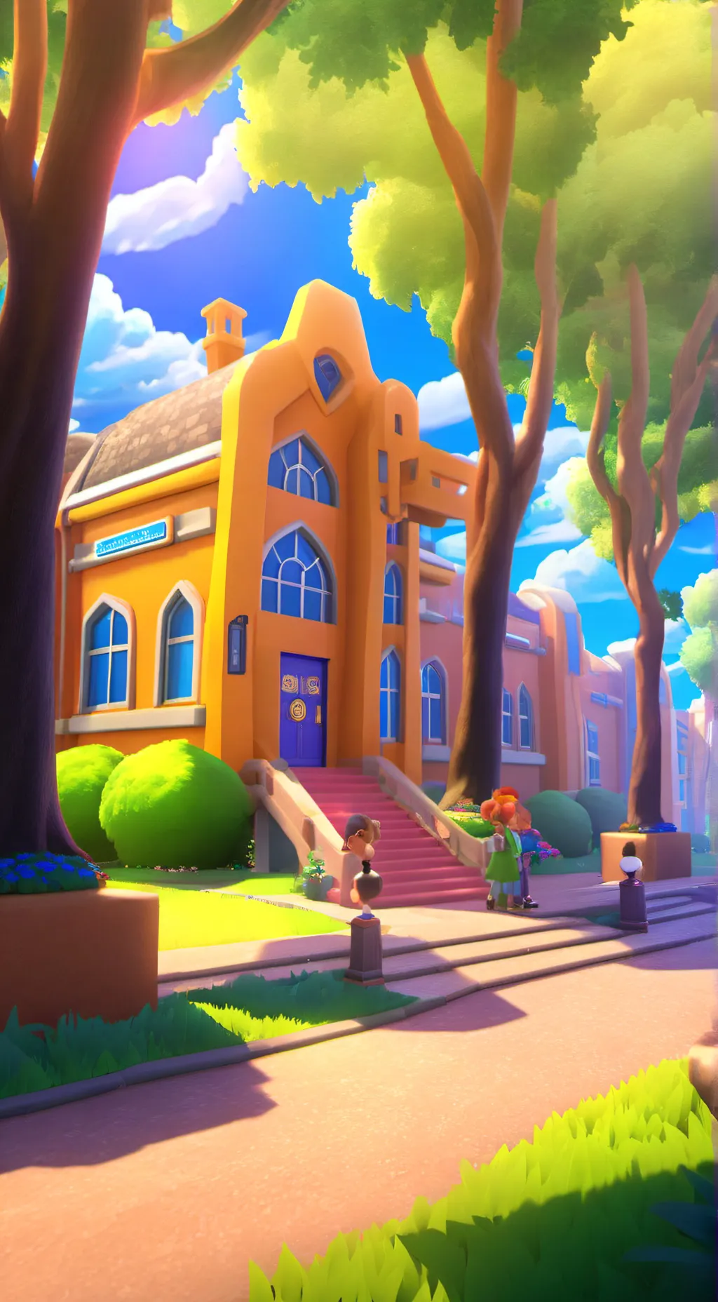 ai character: Elementary school  background