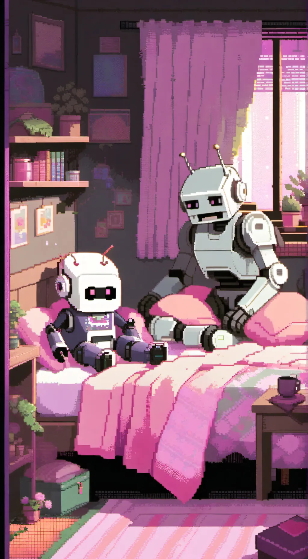 ai character: MD sleepover  background