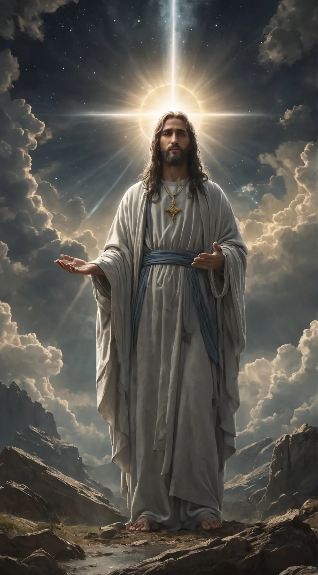 ai character: Jesus background