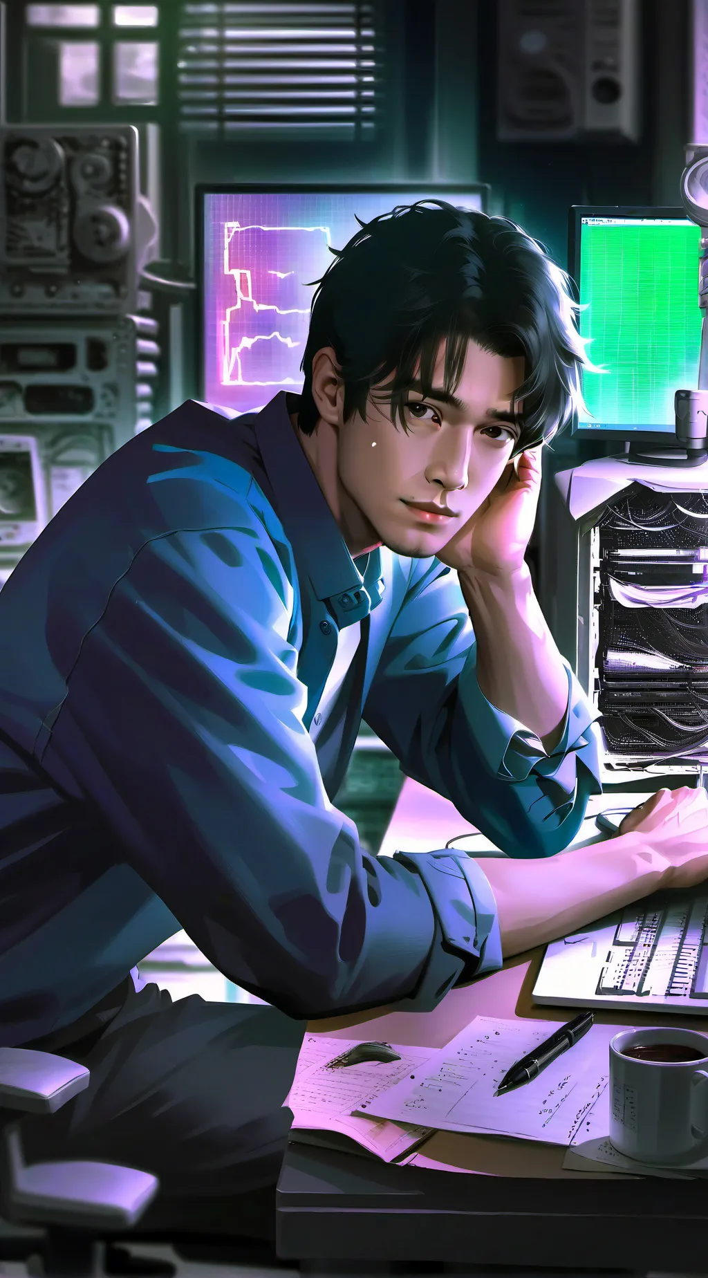 ai character: Adam Song background