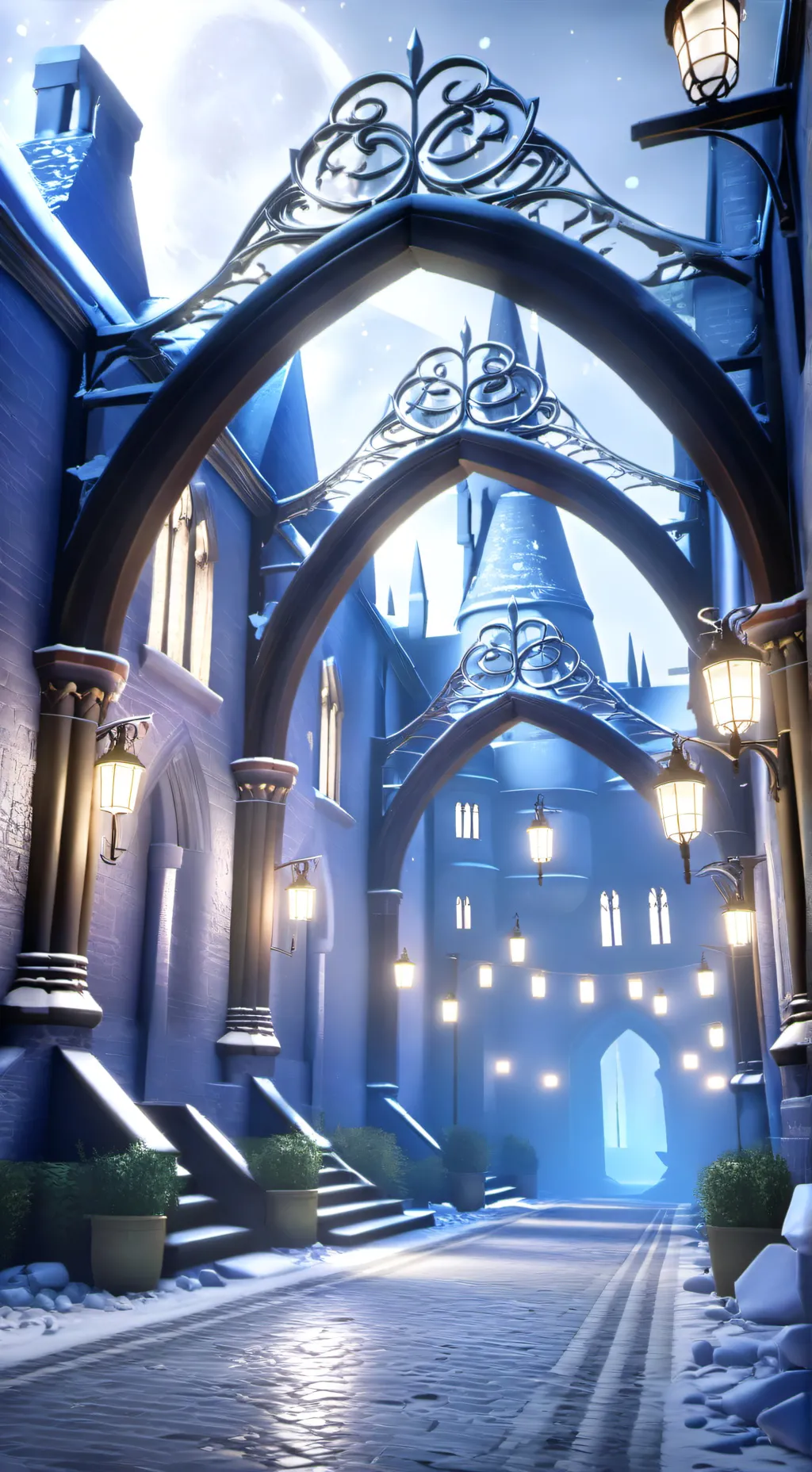 ai character: Hogwarts  background