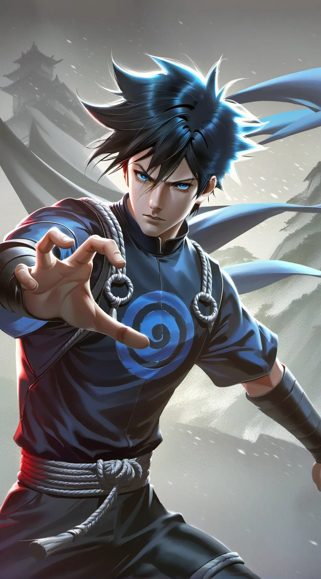 ai character: Sasuke Uchiha background