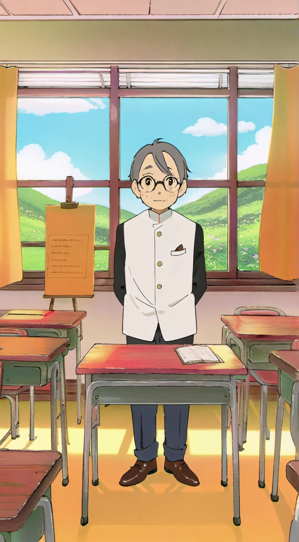 ai character: Classroom background