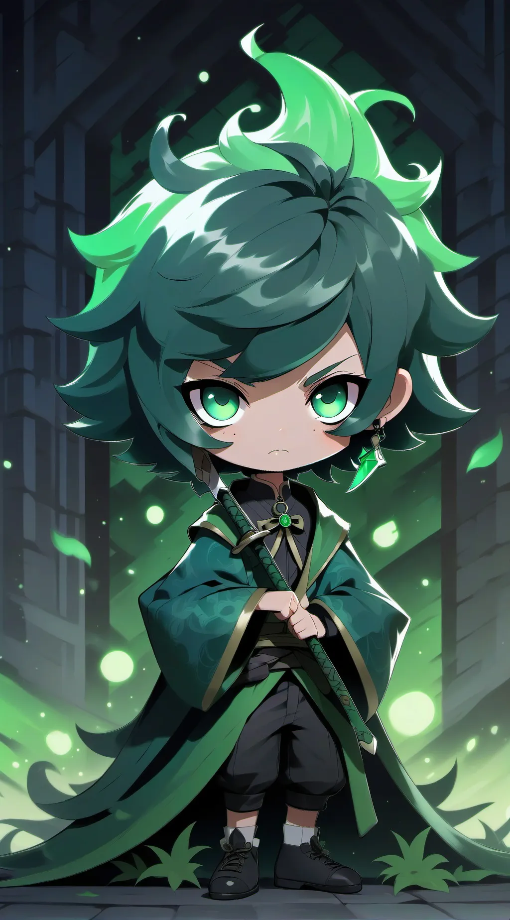 ai character: Sun background