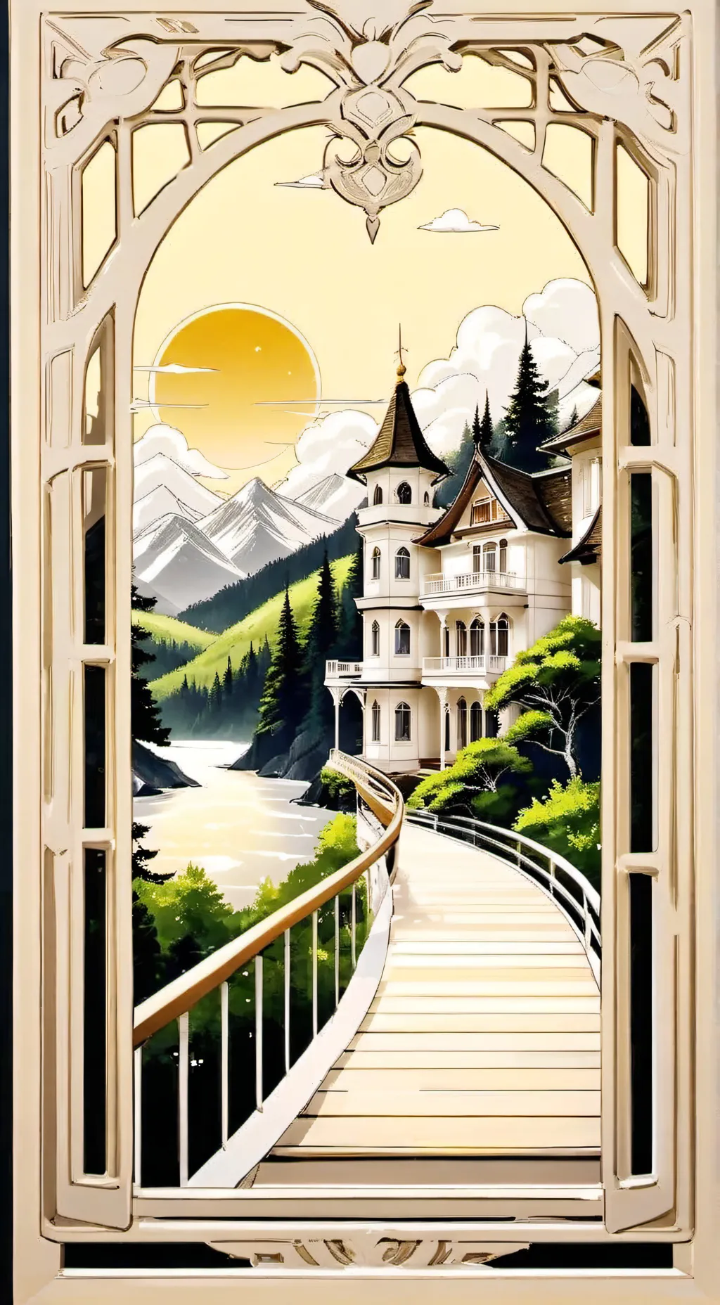 ai character: Venti x Zhongli background