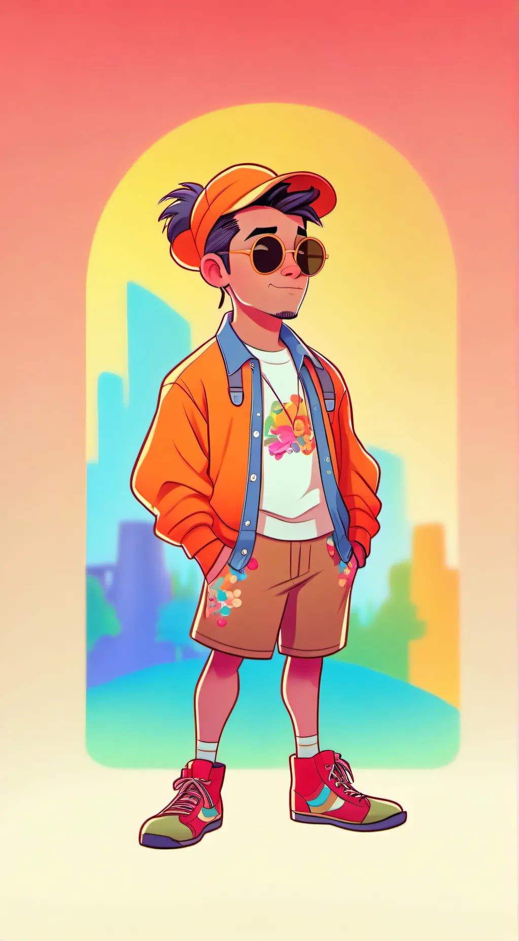 ai character: bakugo bebé background